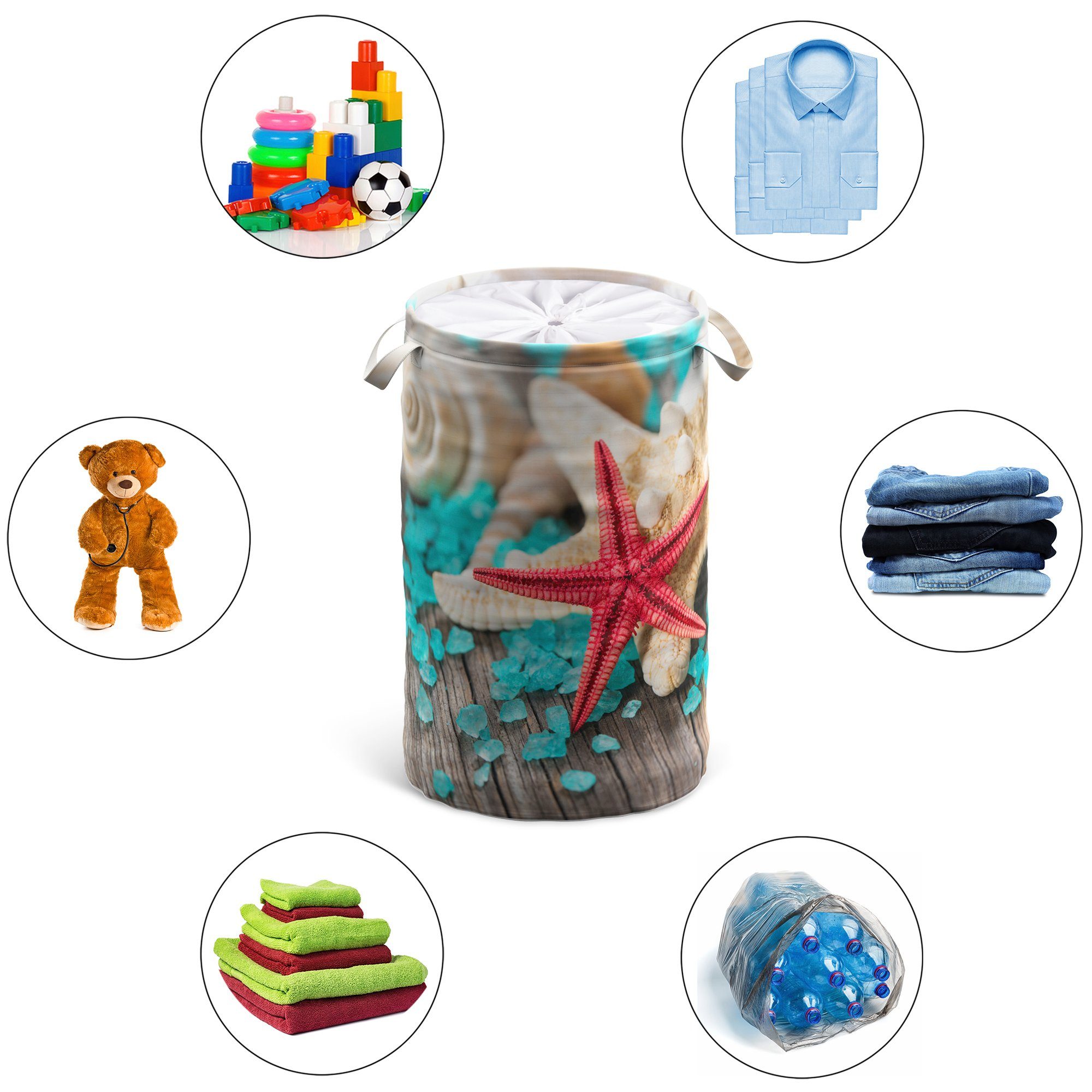 Sanilo Wasmand Bath Salt 60 liter, opvouwbaar, met bescherming tegen inkijk