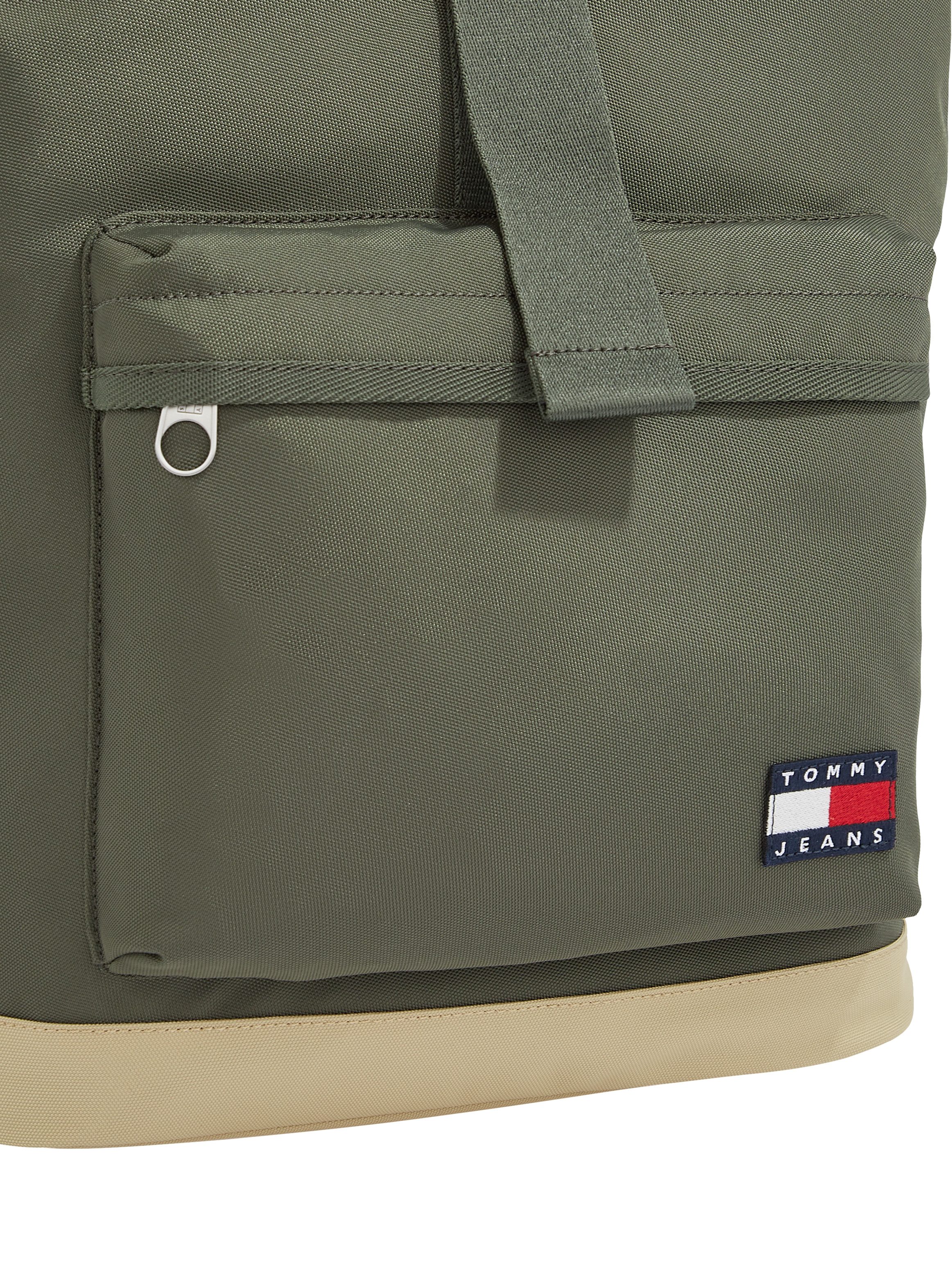 TOMMY JEANS Vrijetijdsrugzak TJM ESS DAILY ROLLTOP BACKPACK , heren reistas, cityrugzak met contrasterende bodem
