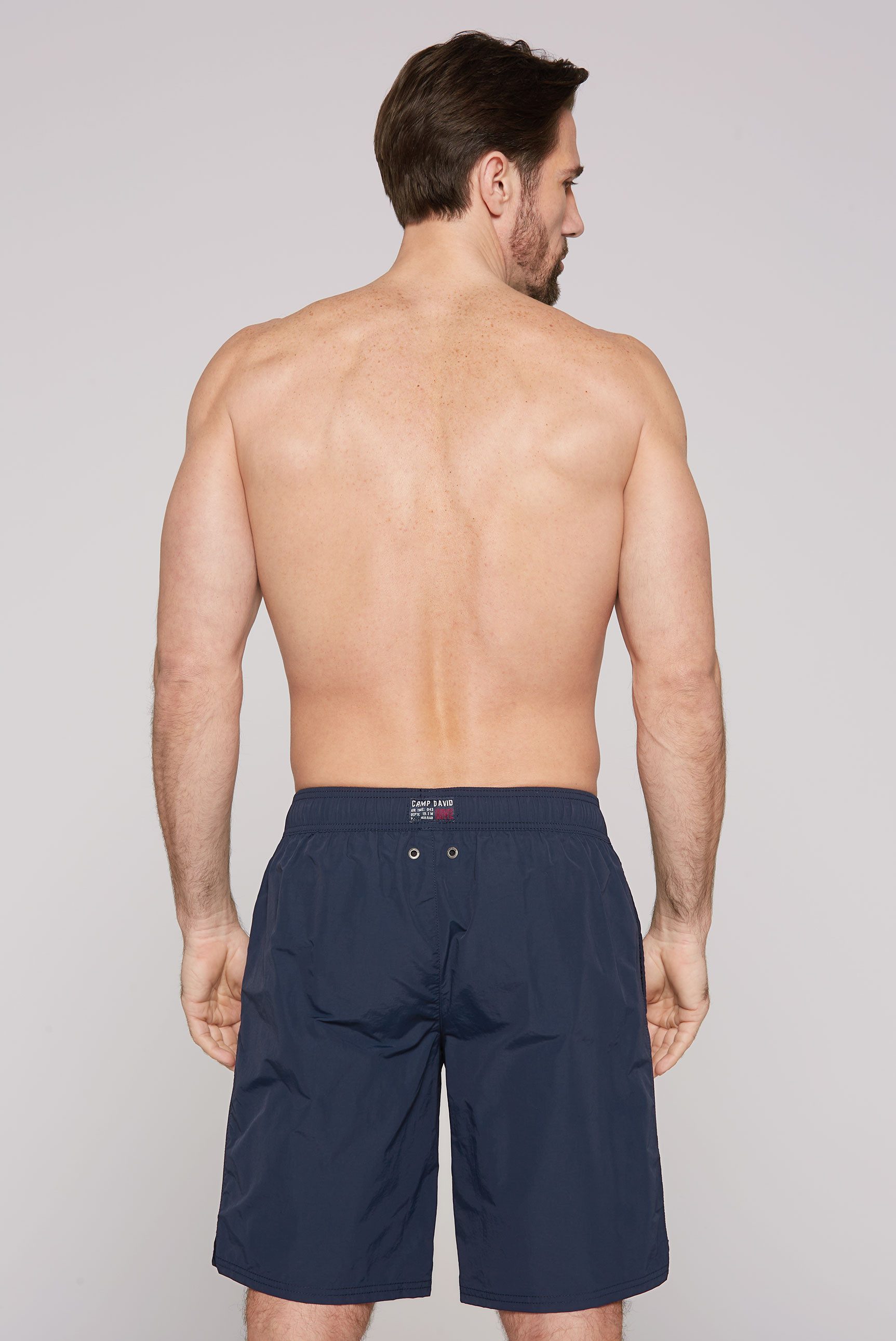 CAMP DAVID Zwemshort met logo-opschrift