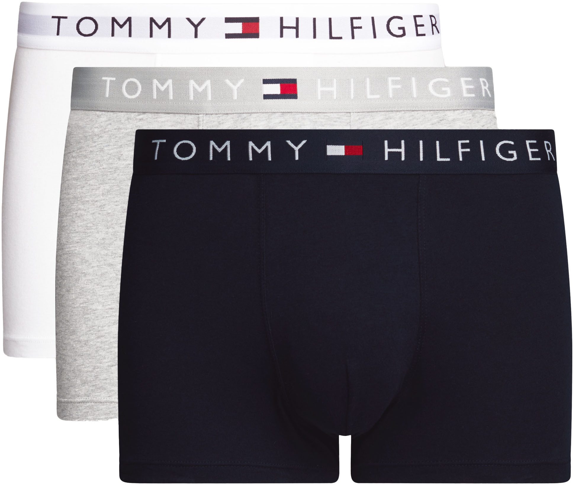 Tommy Hilfiger Boxershort met elastische band met label in een set van 3 stuks