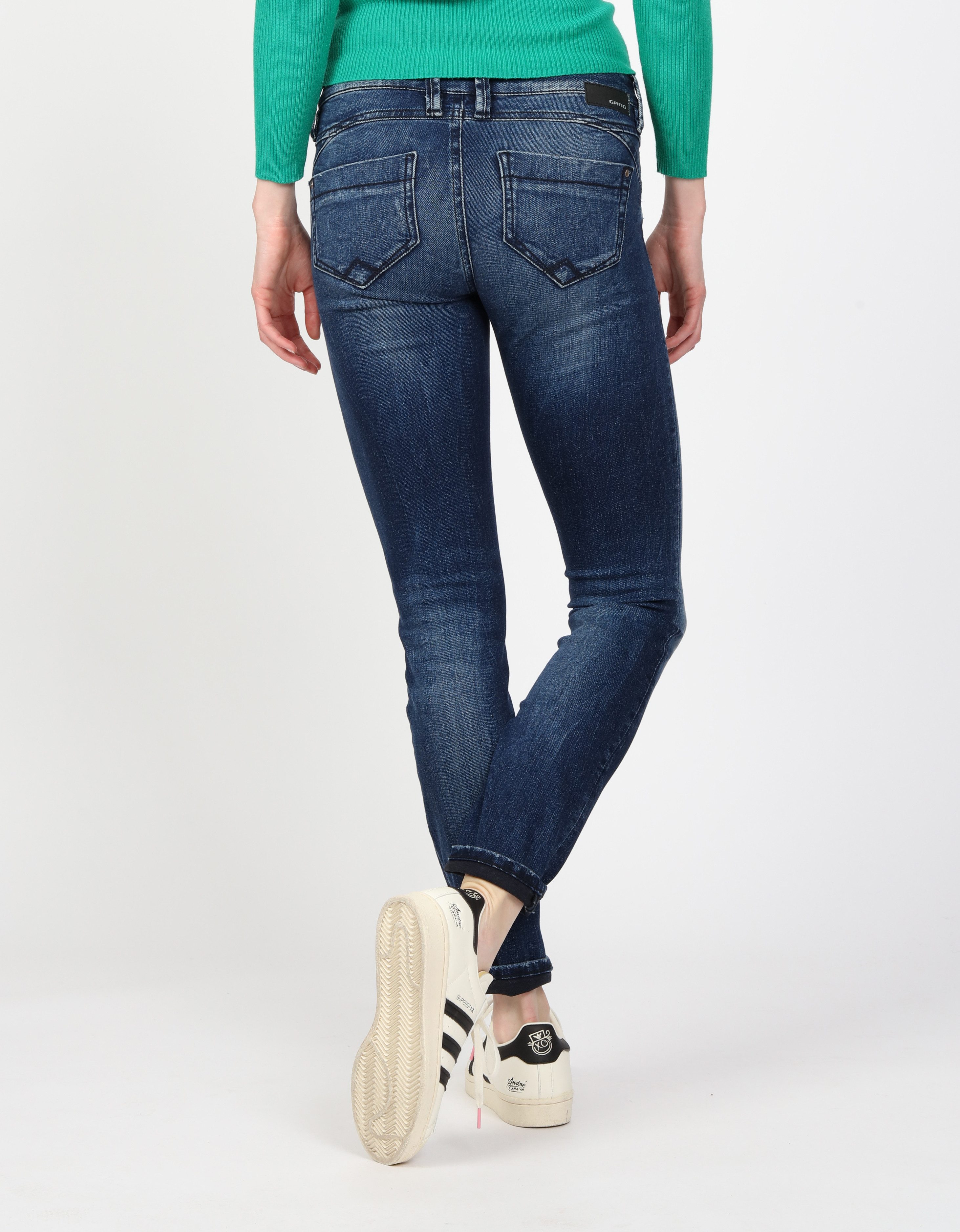 GANG Skinny fit jeans 94NIKITA met een rit-detail aan de kleingeldzakje