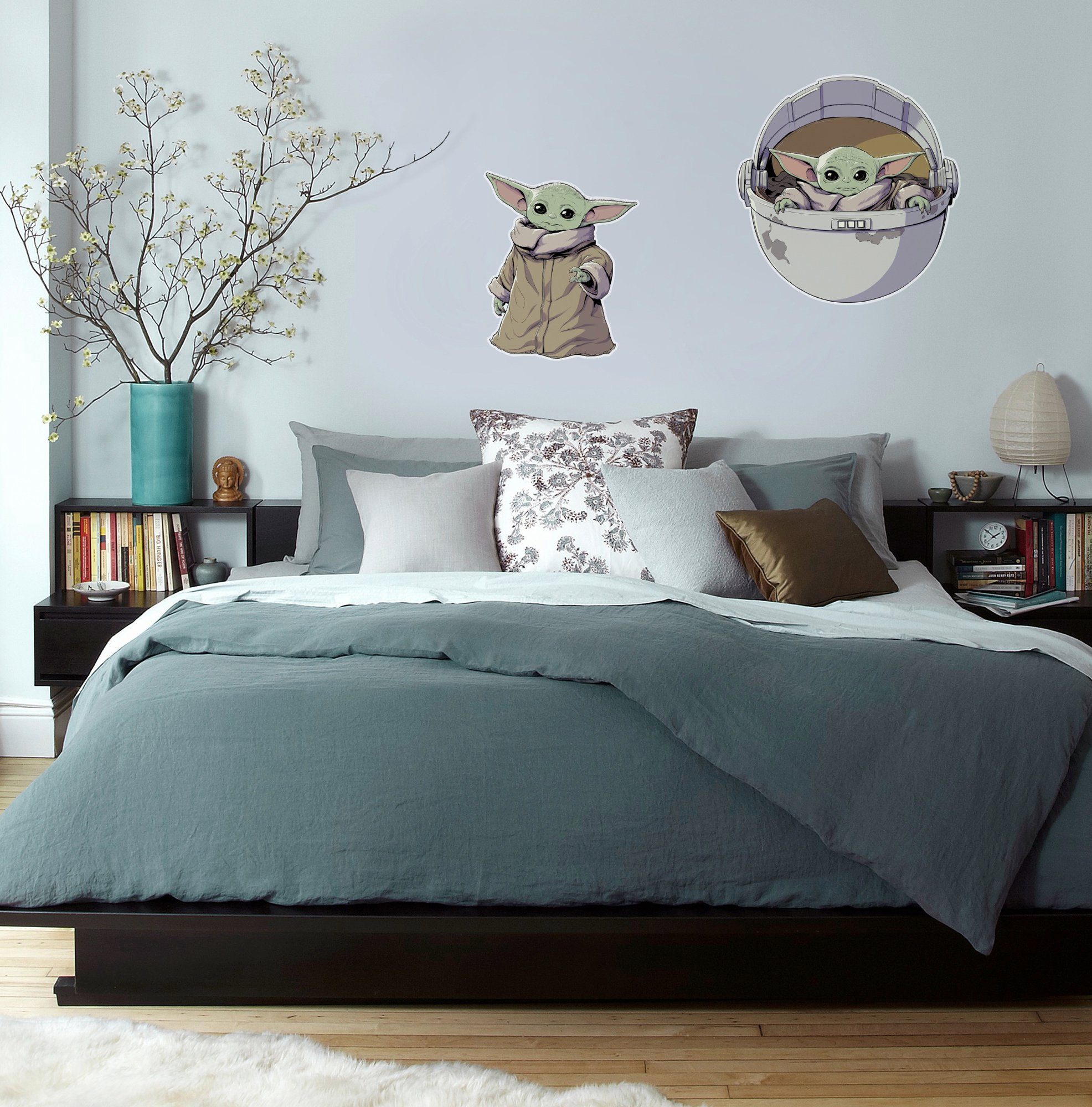 Komar Wandfolie Star Wars The Child - afm. 50 x 70 cm zelfklevend, wandstickers, kinderkamer (2-delig)