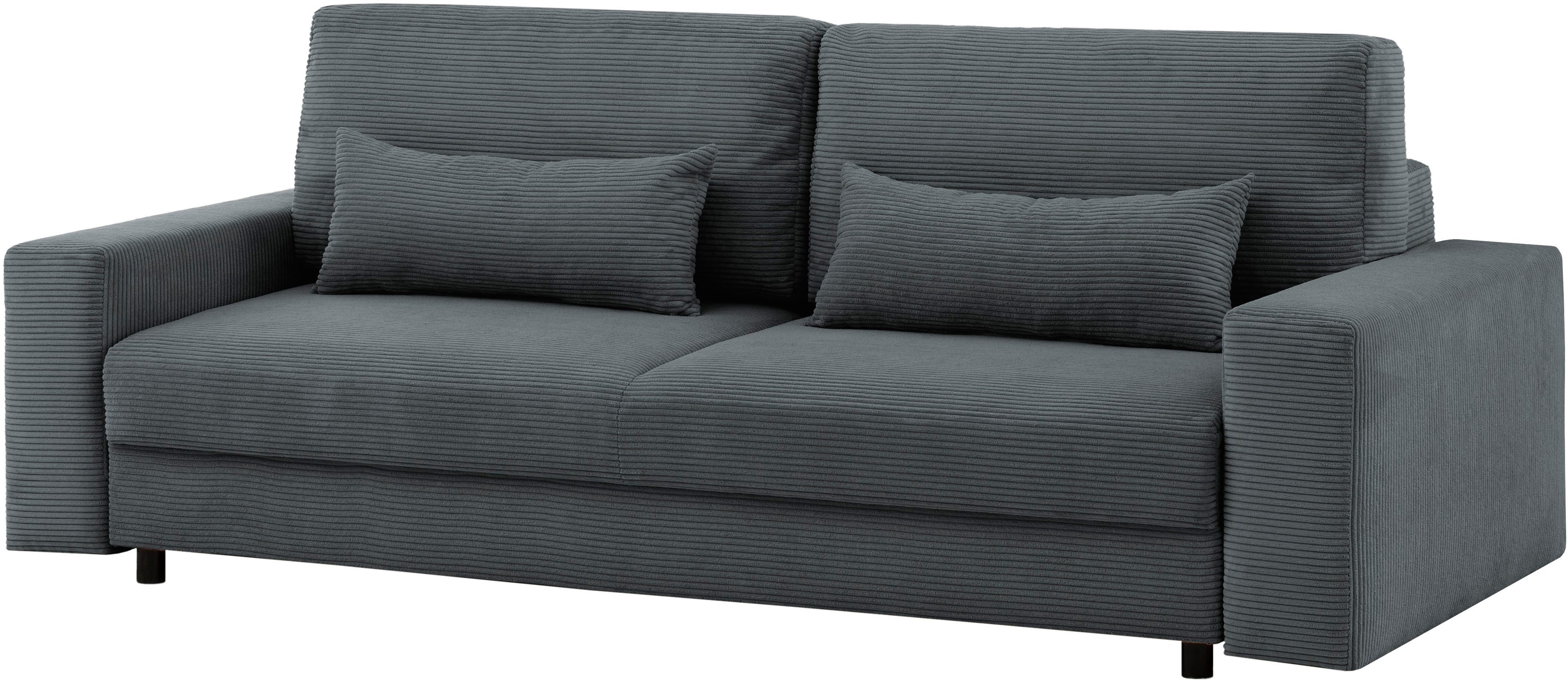 LeGer Home by Lena Gercke Slaapbank Imoga, kussen met slaapfunctie, 3-zits bank, bank met bedlade in moderne kleuren en stoffen, bedfunctie, ligoppervlak: 200x150 cm
