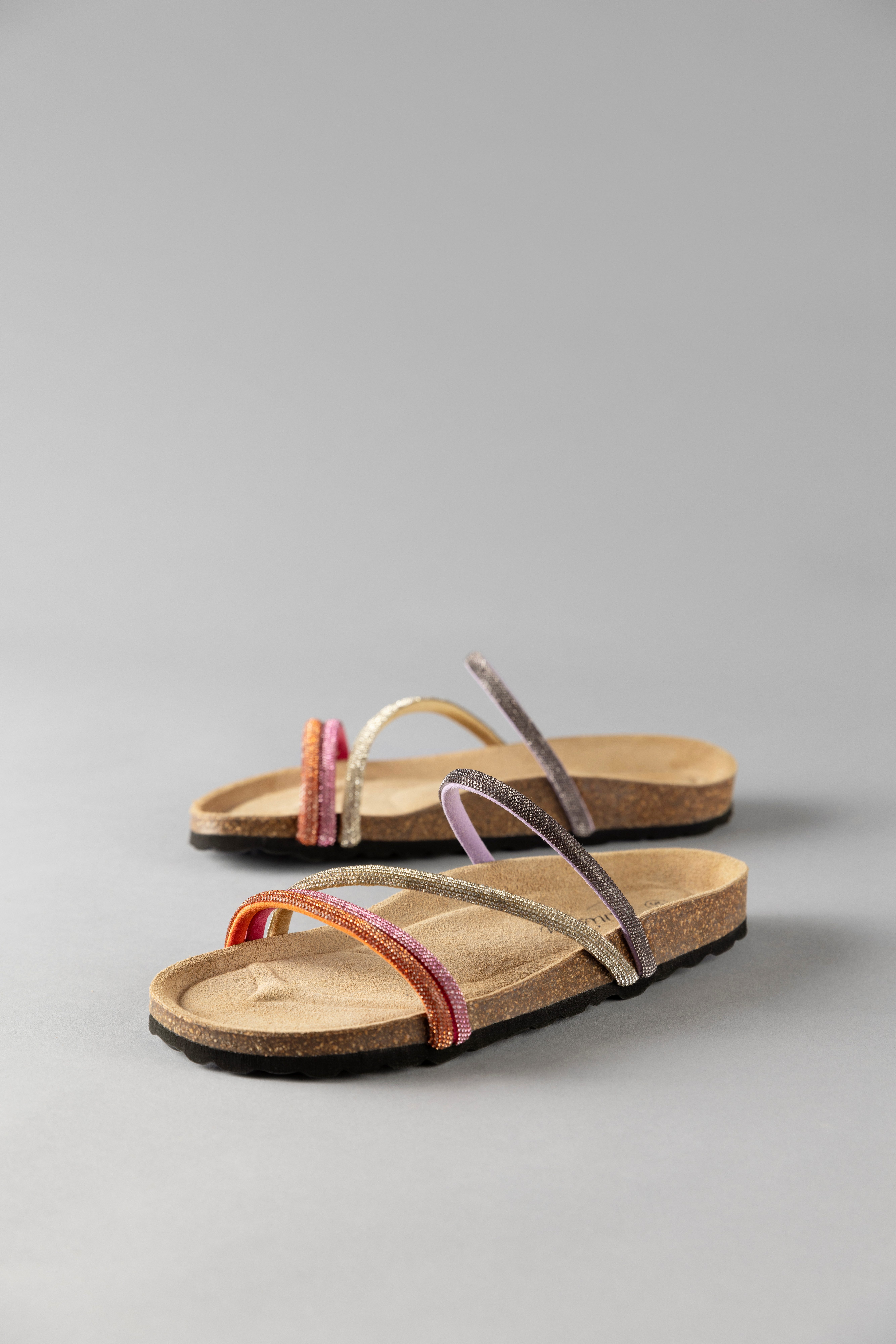 Aniston SHOES Slippers , zomerschoen, strandschoen, glitterstenen - nieuwe collectie dames slippers maat 40 multicolor