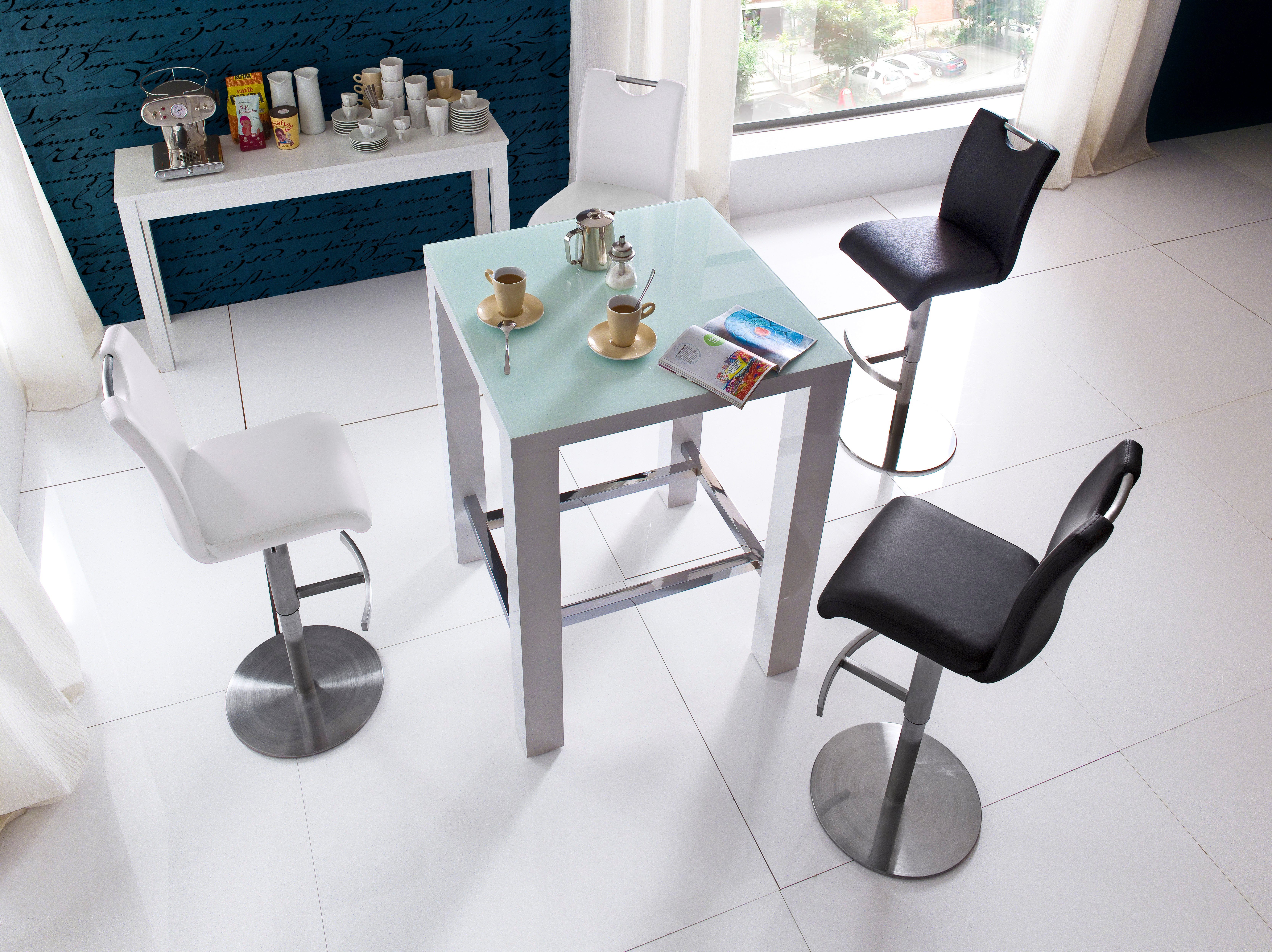 MCA furniture Bistrostoel ALESI met rugleuning, 360° draaibaar, zithoogte verstelbaar van 56-81 cm