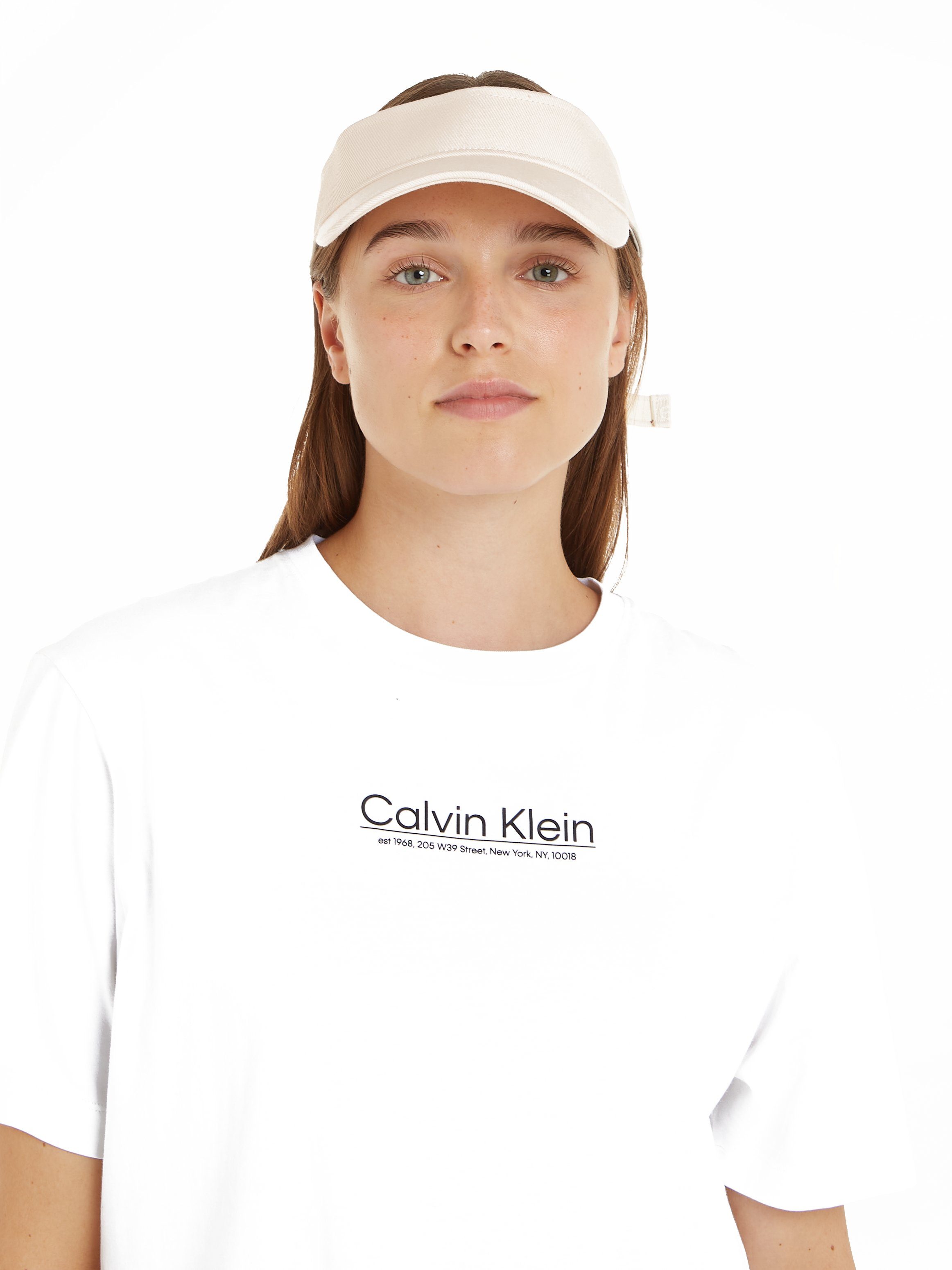 Calvin Klein Zonneklep LOGO STRAP CANVAS VISOR