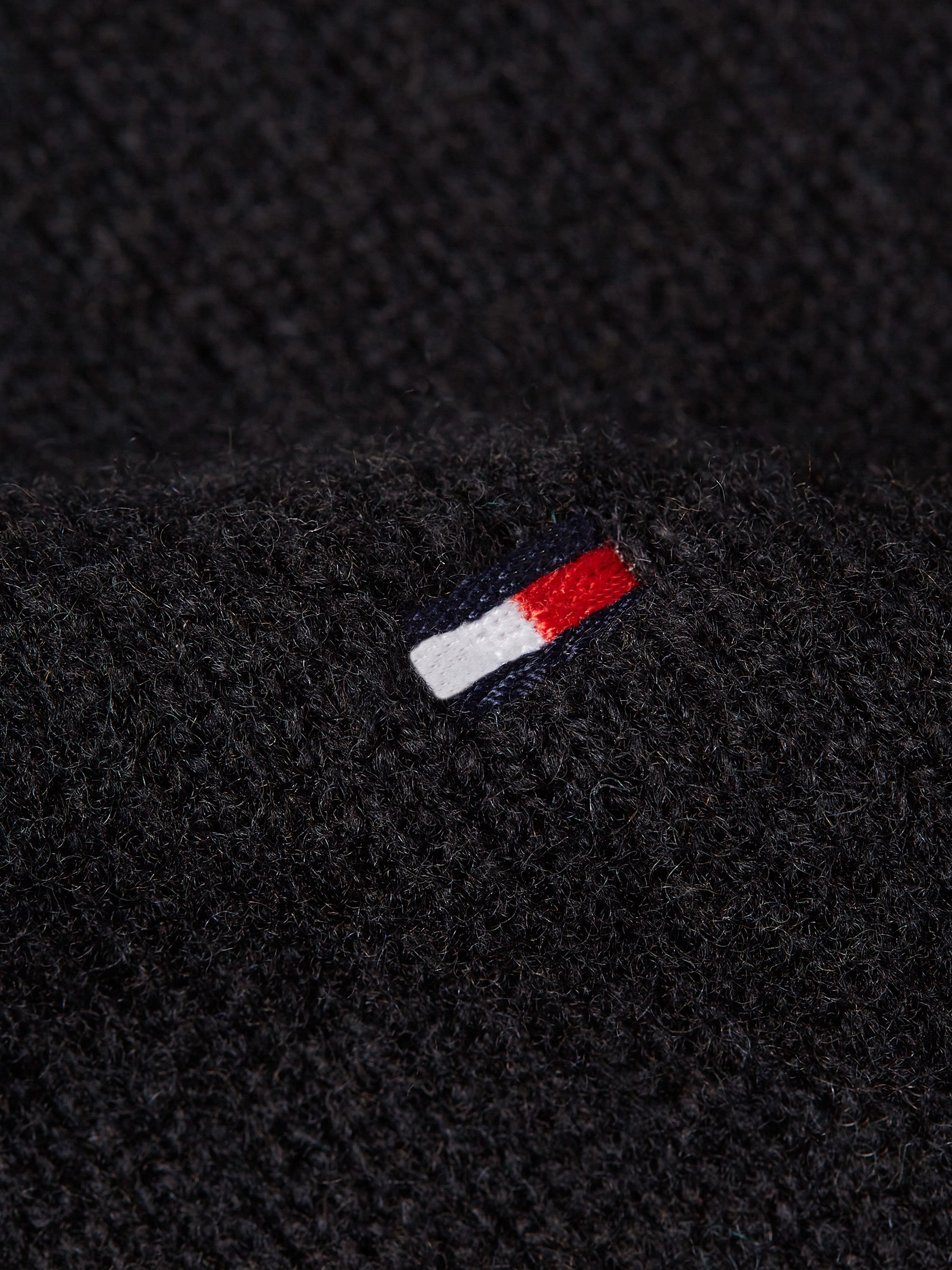Tommy Hilfiger Gebreide trui SOFT WOOL C-NK SWEATER met logoborduring van 100% wol