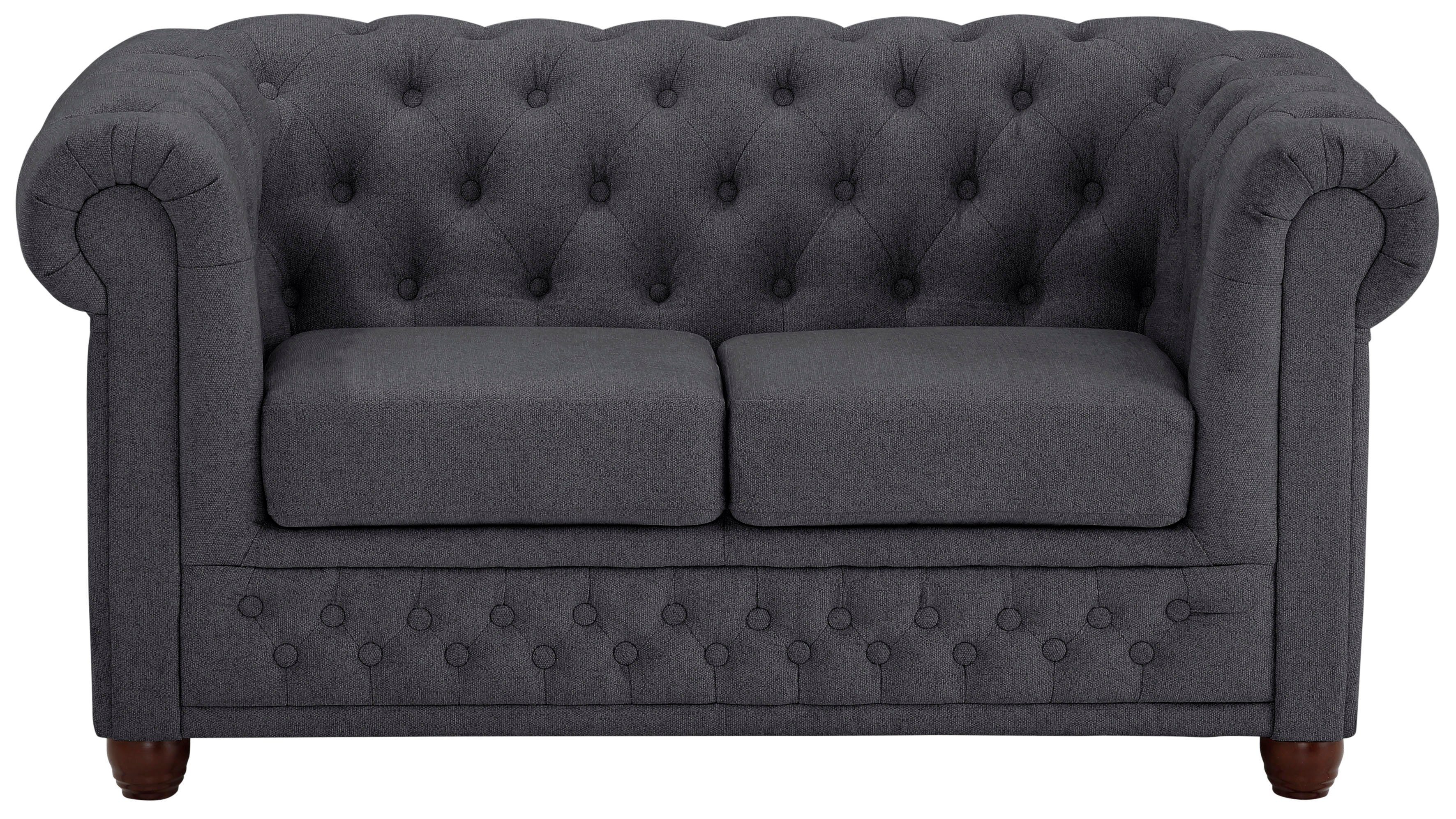 Home affaire Chesterfield-bank New Castle met hoogwaardige capitonnage in chesterfield-design, bxdxh: 148x86x72