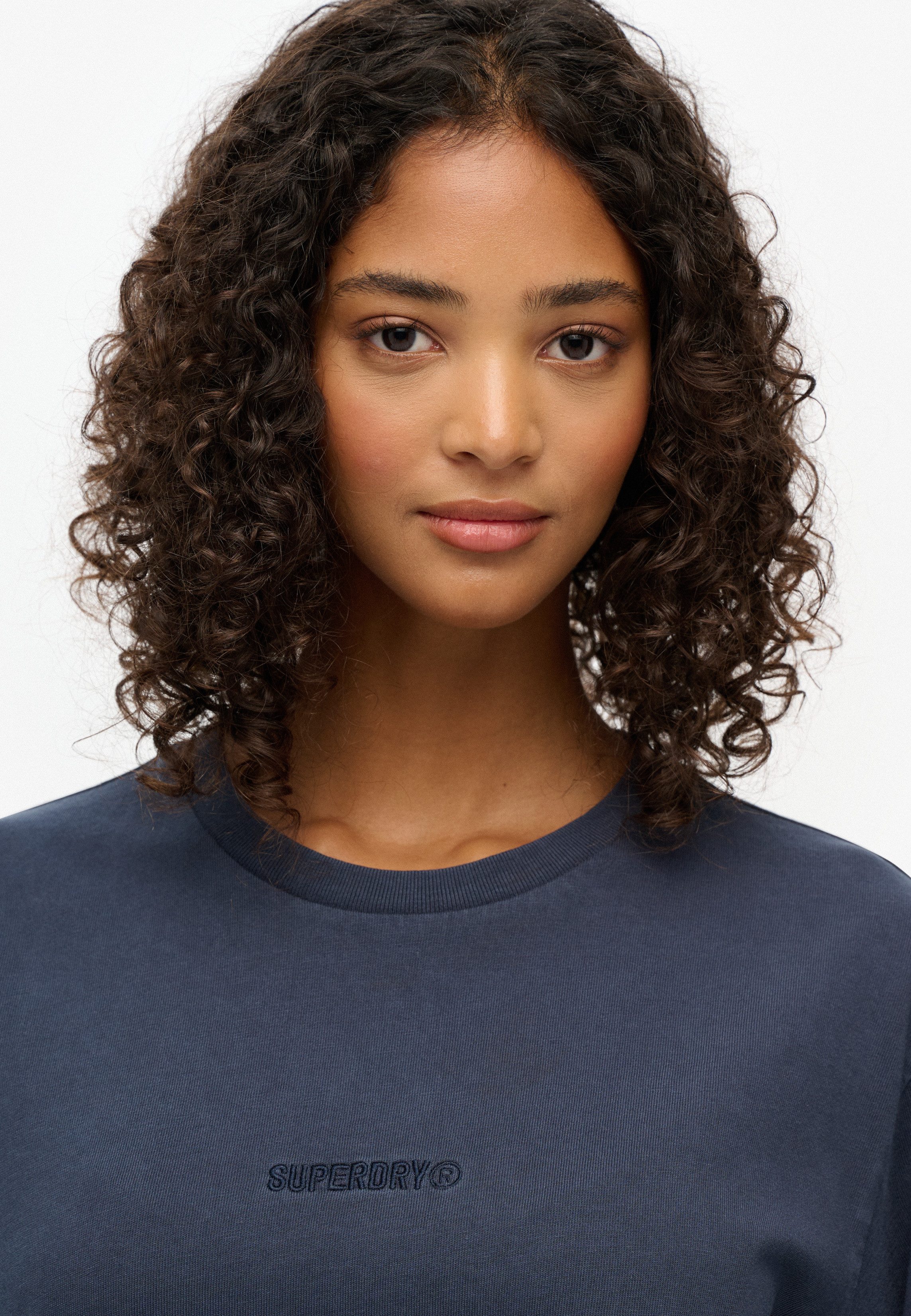 Superdry Shirt met ronde hals MICRO LOGO T SHIRT