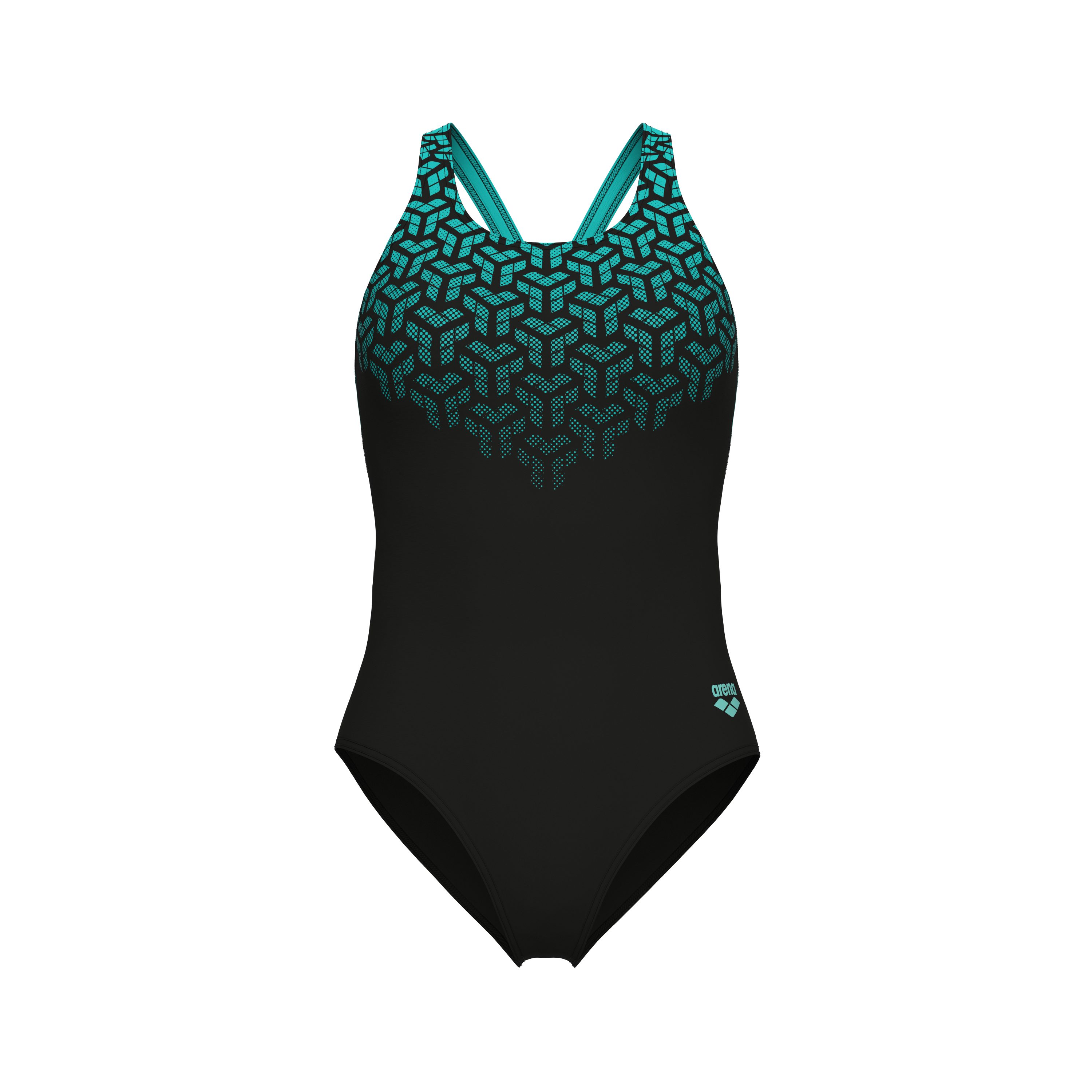 Arena Badpak WOMEN'S ARENA KIKKO V SWIMSUIT V BACK GRAPHIC (1 stuk)
