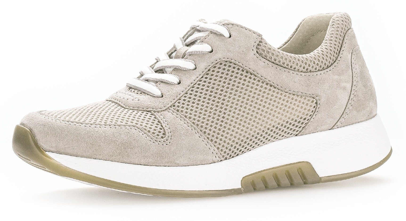 Gabor Rollingsoft Sneakers met sleehak vrijetijdsschoen, lage schoen, veterschoen met optifit verwisselbare inlegzool