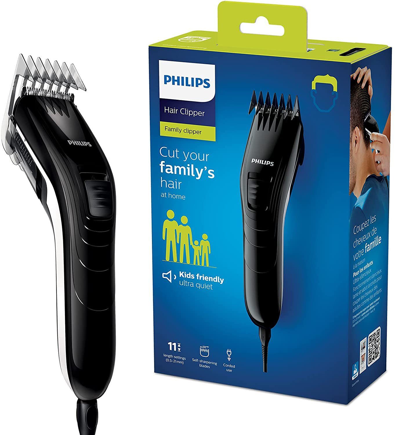 Philips Tondeuse QC5115/15 met 11 lengtestanden, netvoeding