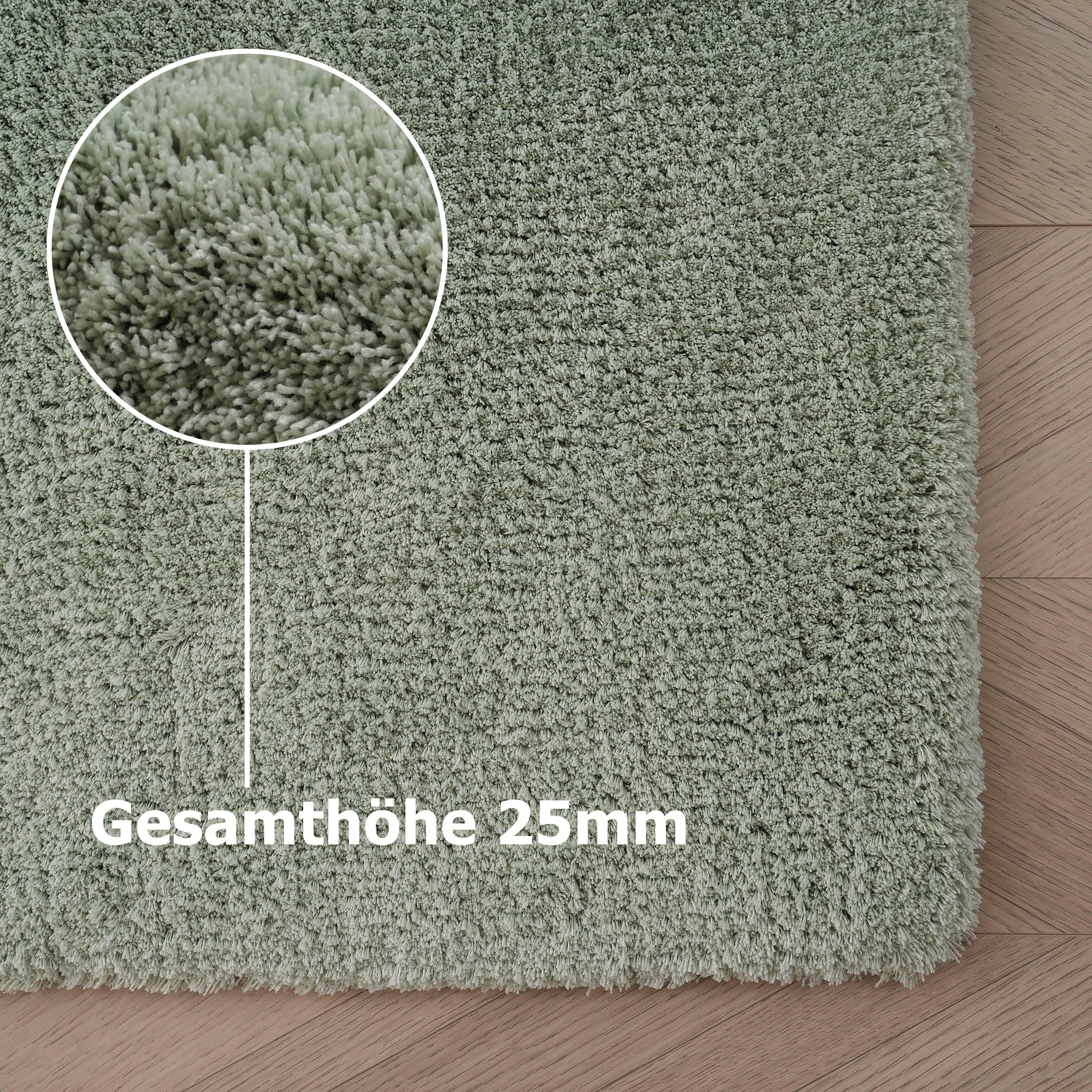 my home Set slaapkamerkleedjes met hoge pool Microvezeltapijt Magong, bijzonder zacht, zeer fijne pool uni, unikleurig slaapkamerkleed, loperset, slaapkamer, kinderkamer