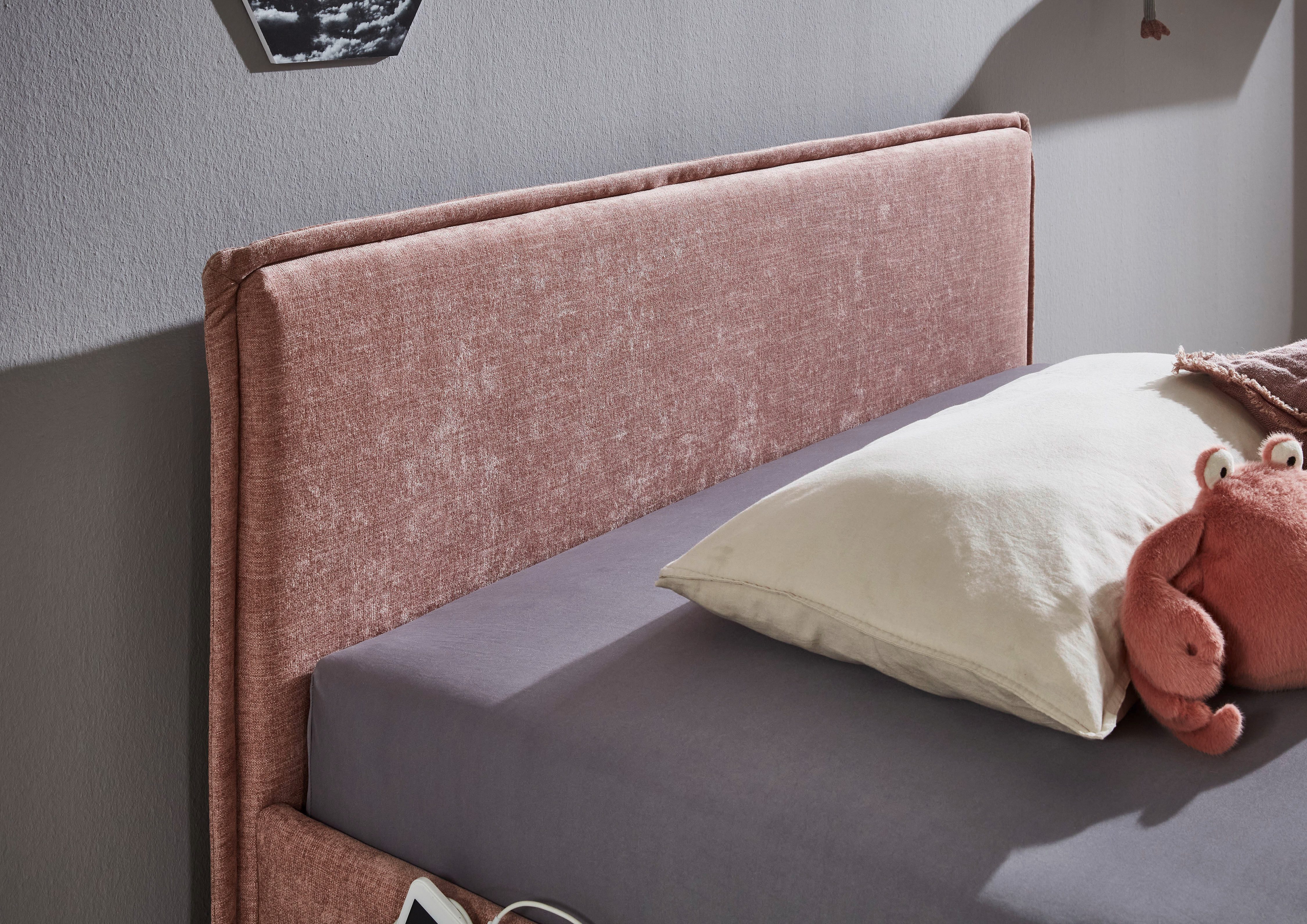 meise.möbel Kinderledikant Fun Bekleed bed naar keuze met bedkist, tienerbed inclusief USB-aansluiting