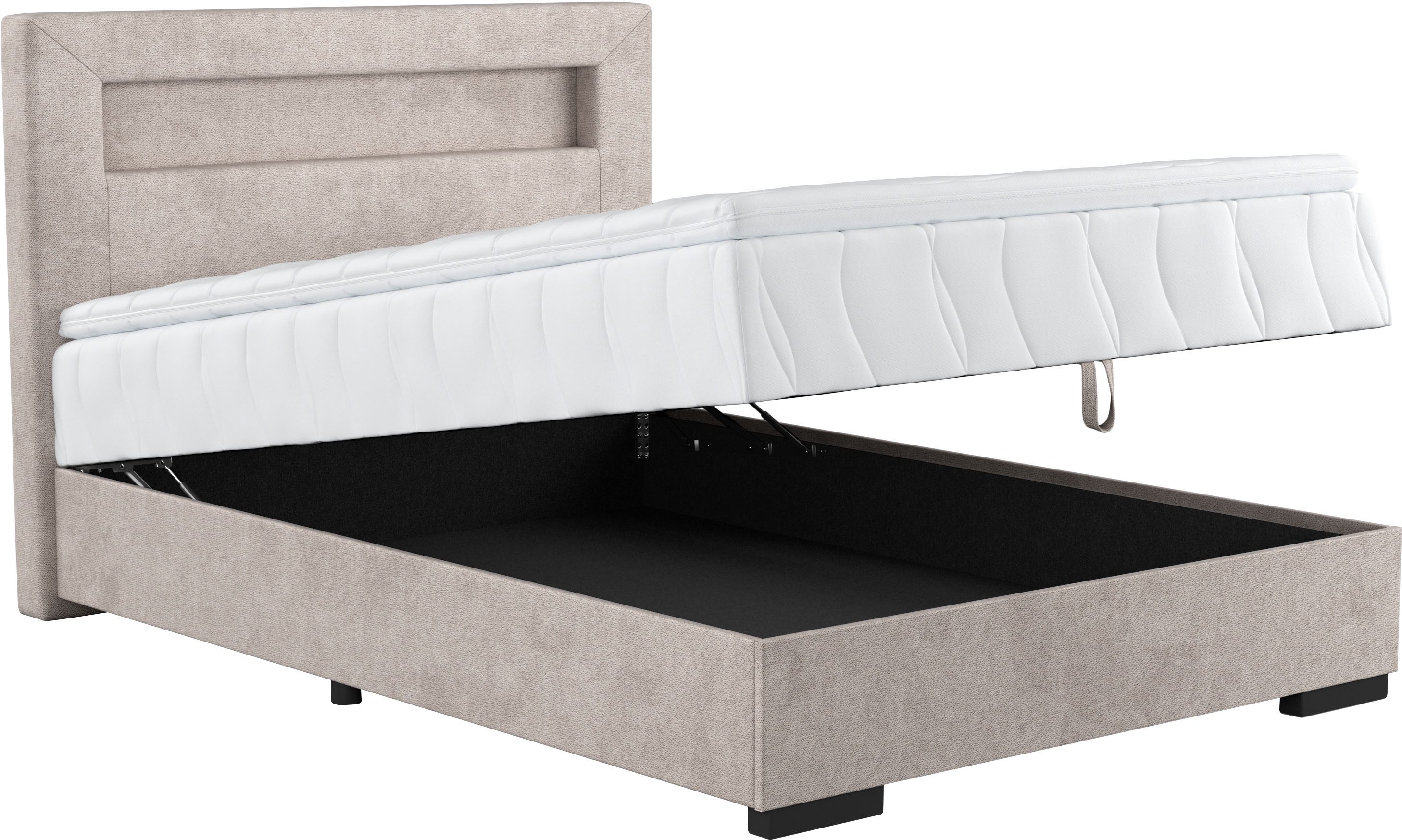 COTTA Boxspring Kelly uitgerust met led-licht, incl. bedlade