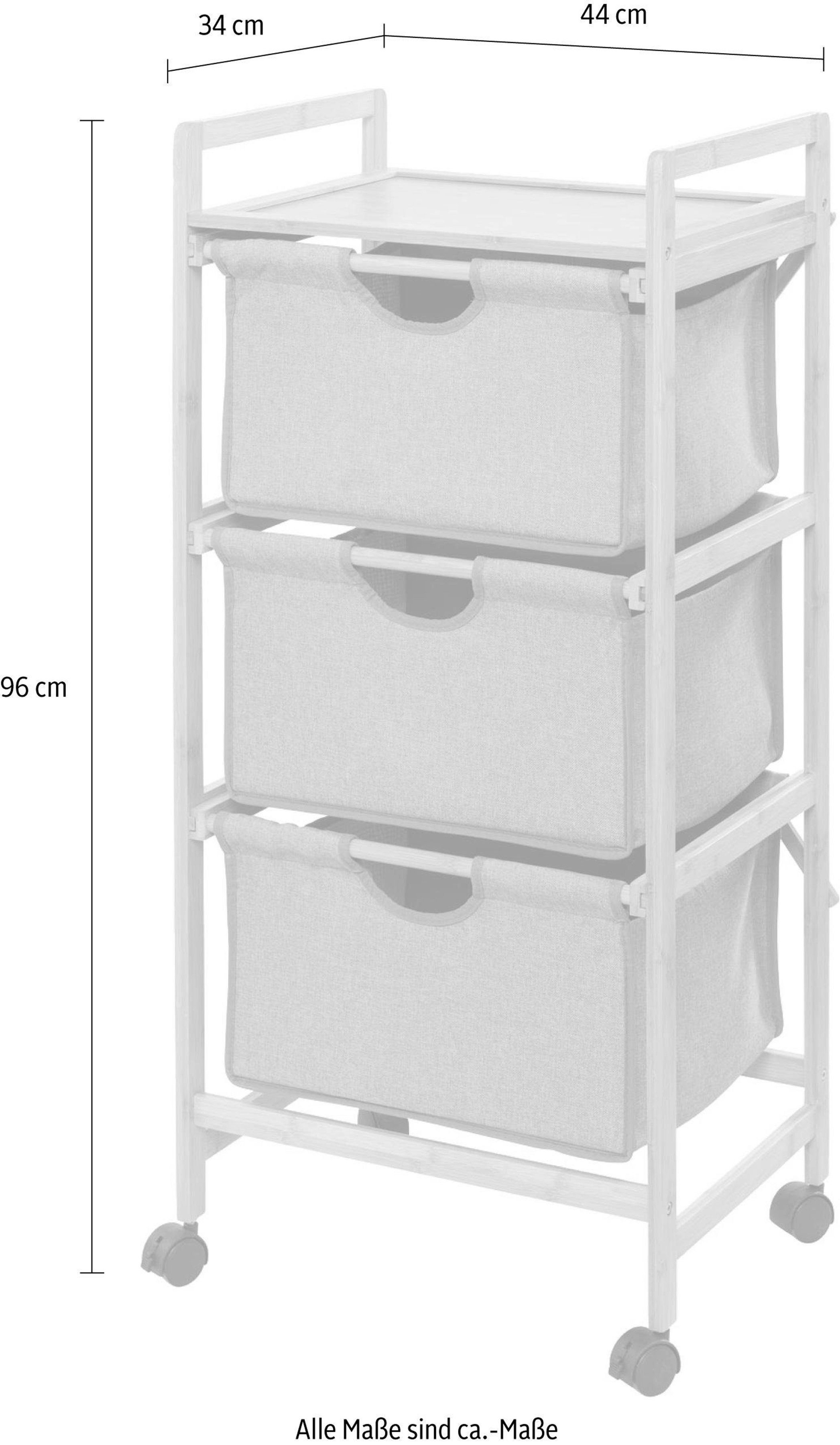 WENKO Trolley Bahari Badkamermeubel van bamboe