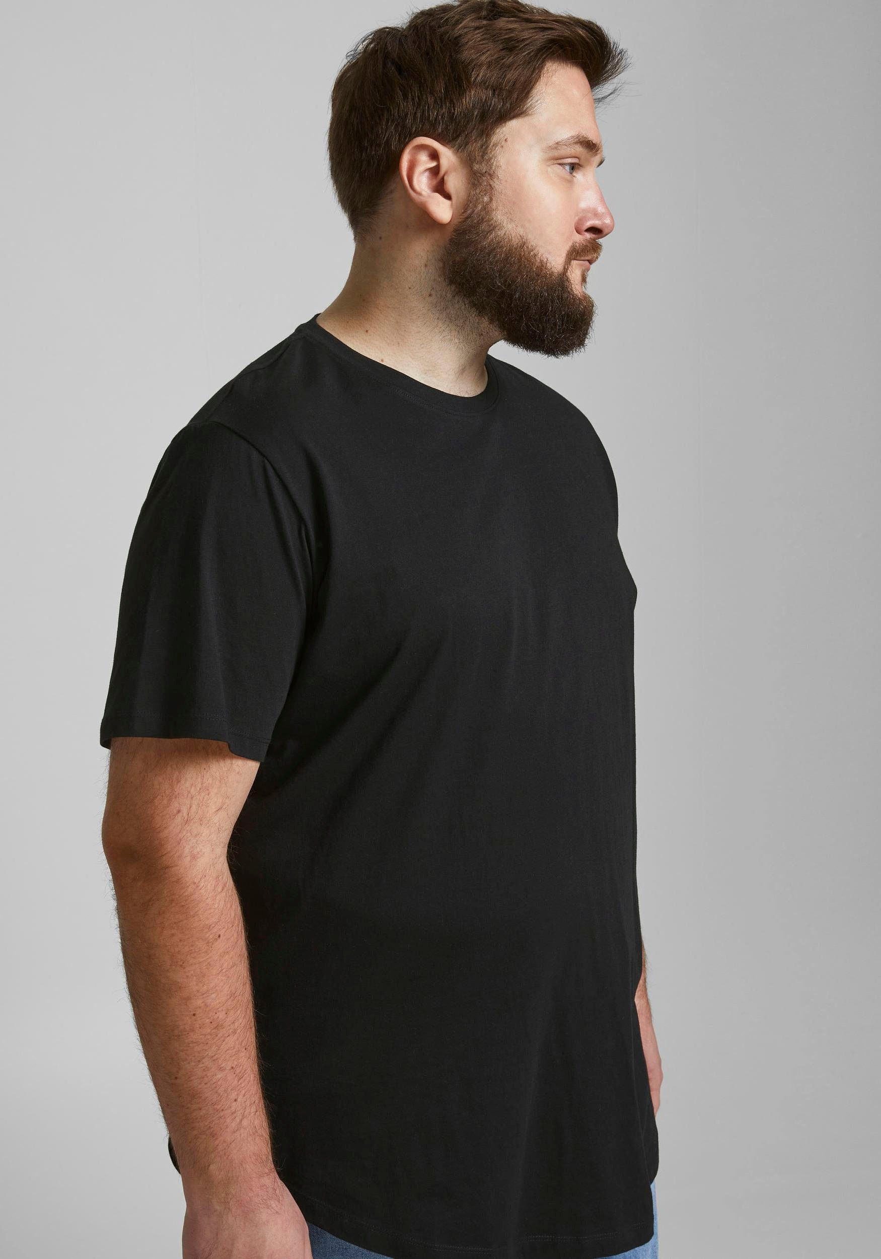 Jack & Jones PlusSize T-shirt NOA TEE met een afgeronde zoom, t/m maat 6xl