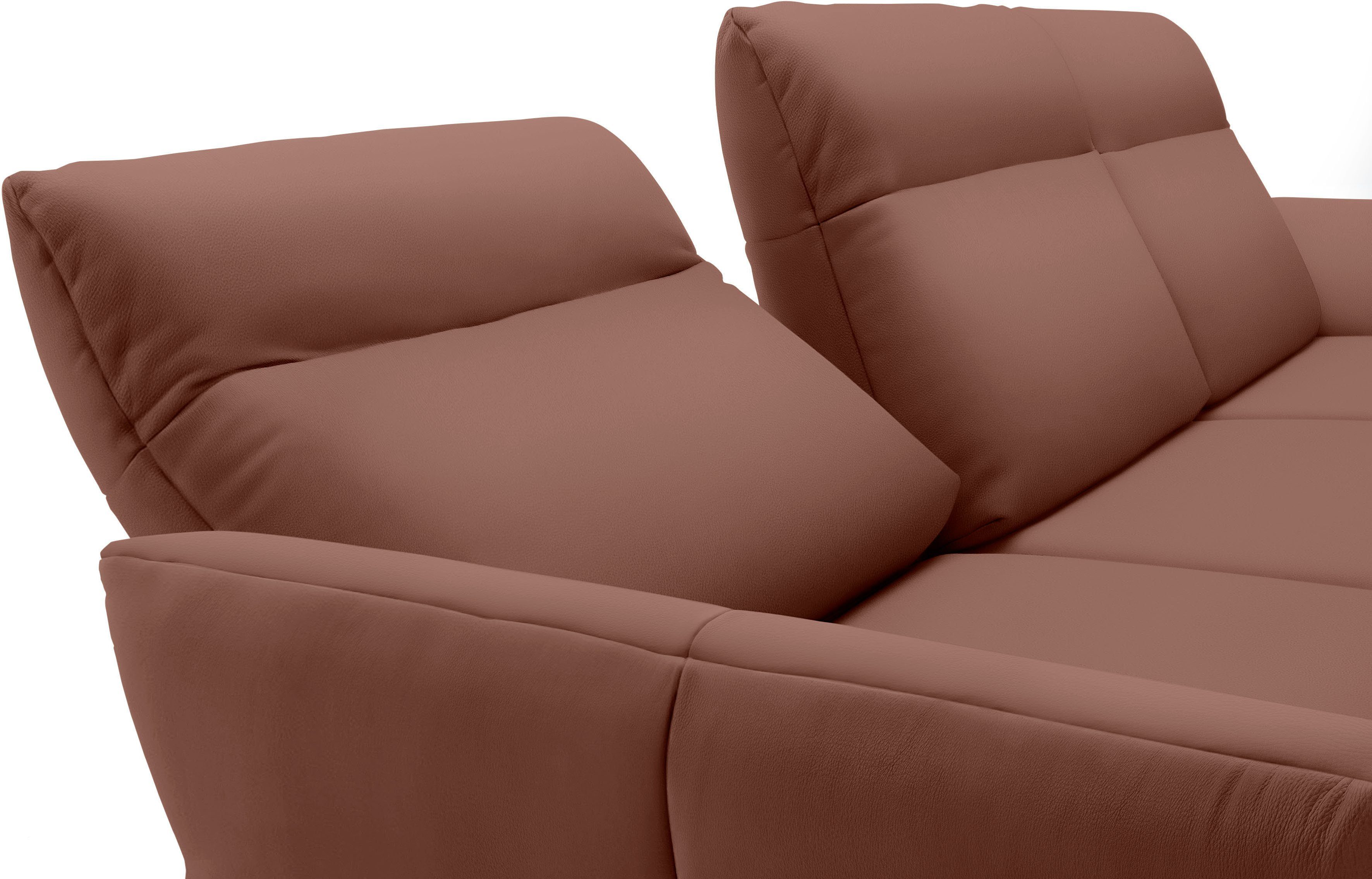 Creation BY ROLF BENZ Hoekbank Hs.460 Sokkel in eiken, onderstel in umbra grijs, breedte 318 cm