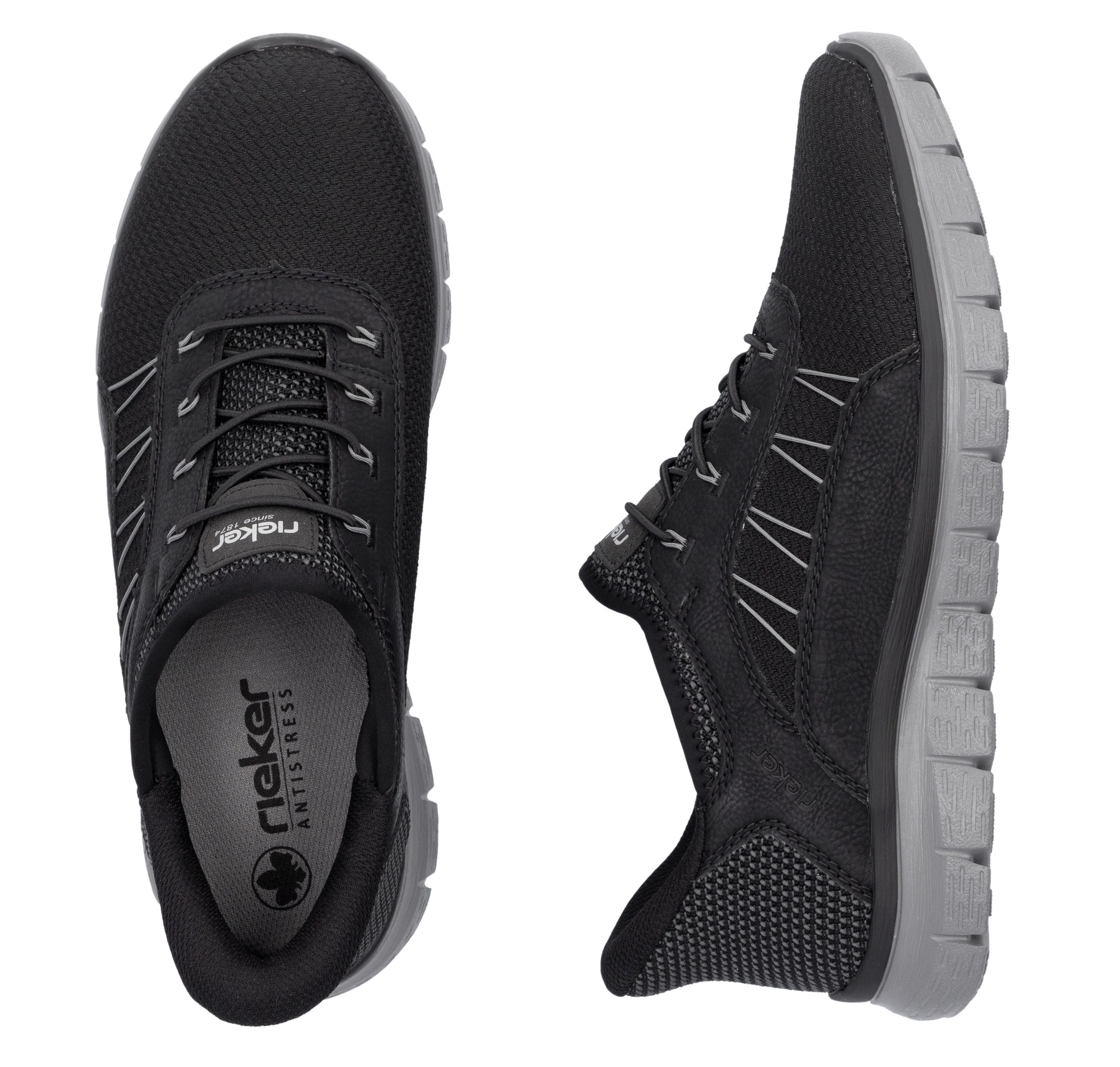 Rieker Slip-on sneakers lage schoen, vrijetijdsschoen, instapschoen met elastiek