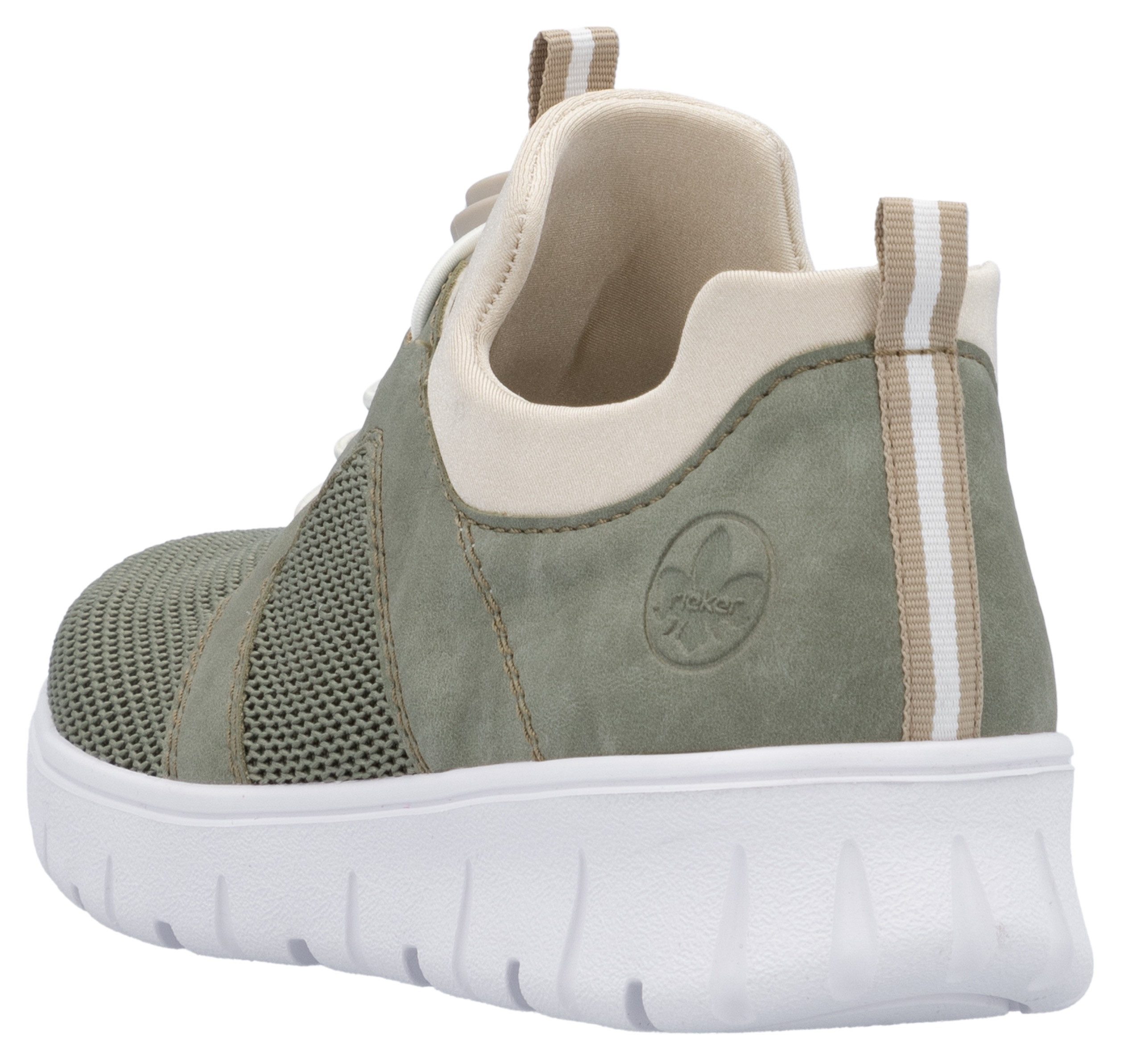 Rieker Slip-on sneakers , lage schoen, vrijetijdssneaker, instapschoen met aantrek lussen