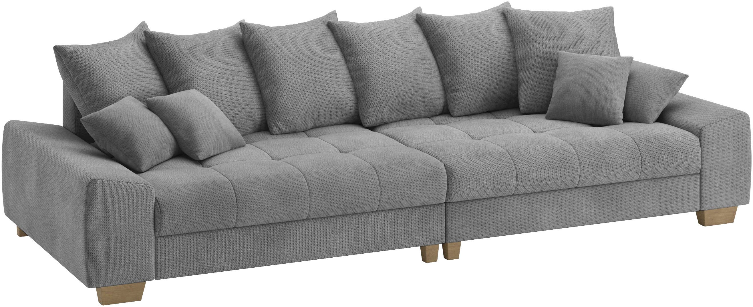 Mr. Couch Megabank Nikita II Optioneel met koudschuim bekleding, tot 140 kg belastbaar grijs, xxl banken