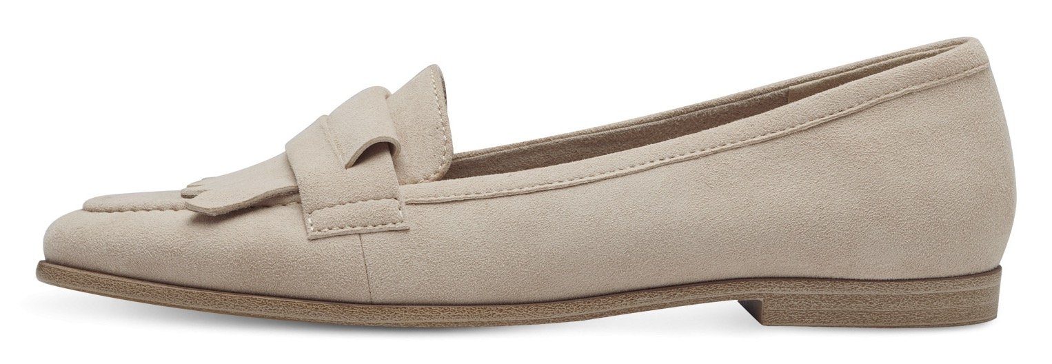 Tamaris Loafers slipper, business schoen met modieuze tassel, smalle vorm