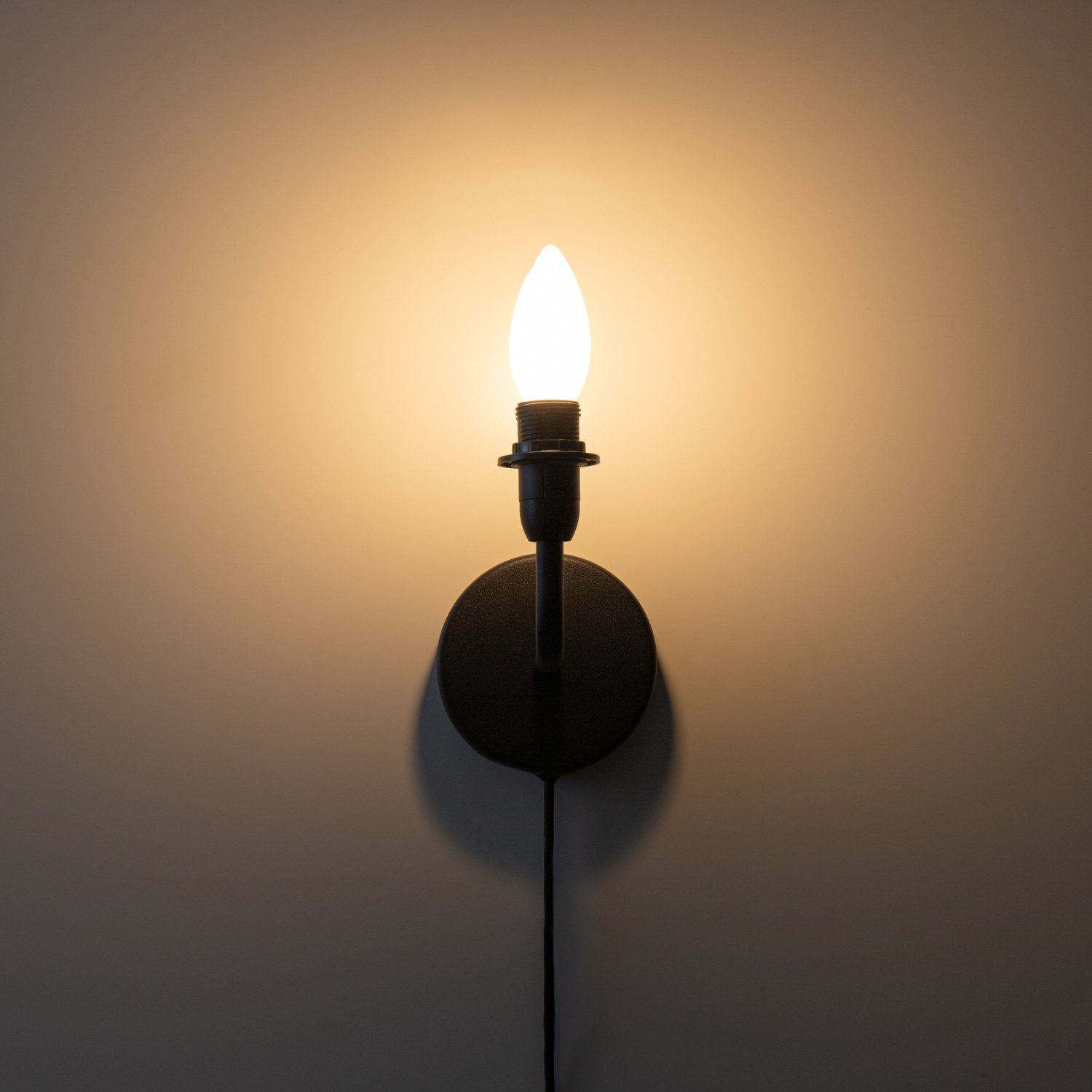 Paco Home Wandlamp Luca Wandlamp binnen met schakelaar ganglamp woonkamer kabel lengte 3m E14