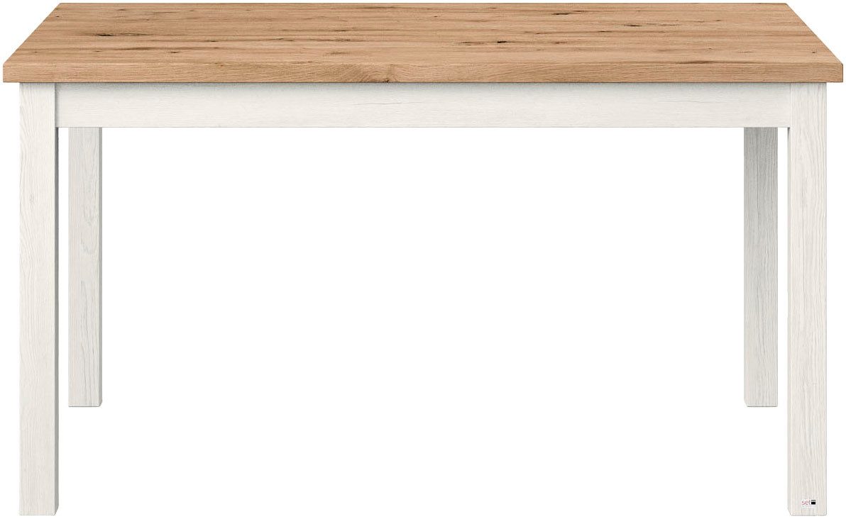 set one by Musterring Eettafel York in 3 kleurvarianten en 4 maten verkrijgbaar, met eiken plaat