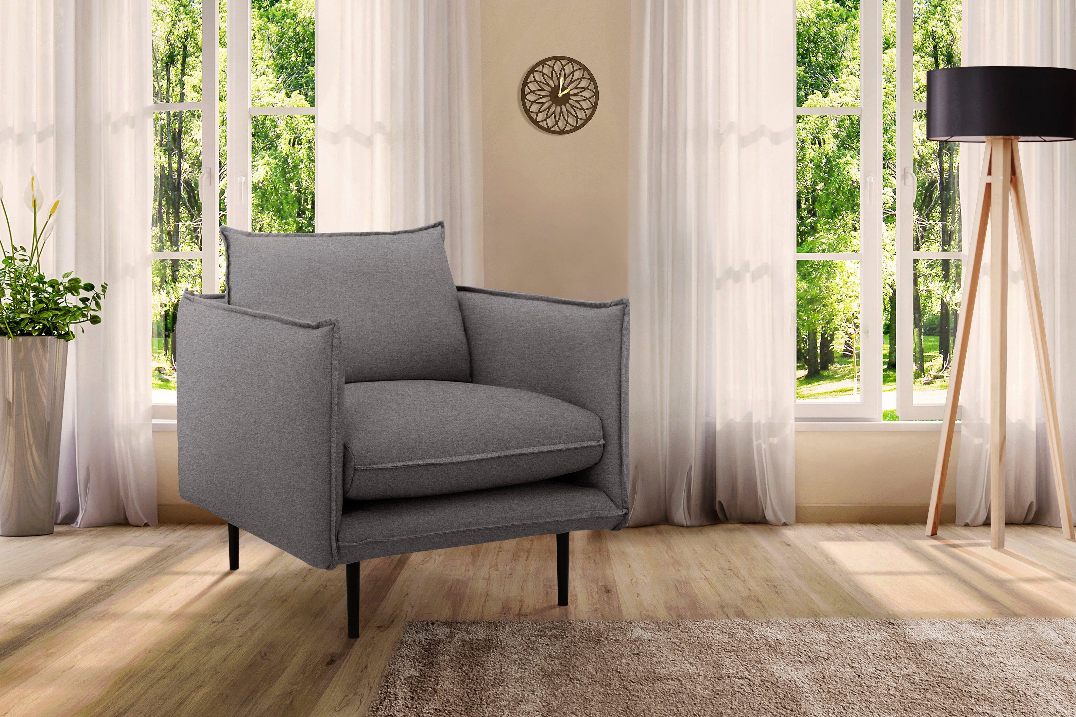 INOSIGN Fauteuil Somba met dikke opstaande naad en elegante look