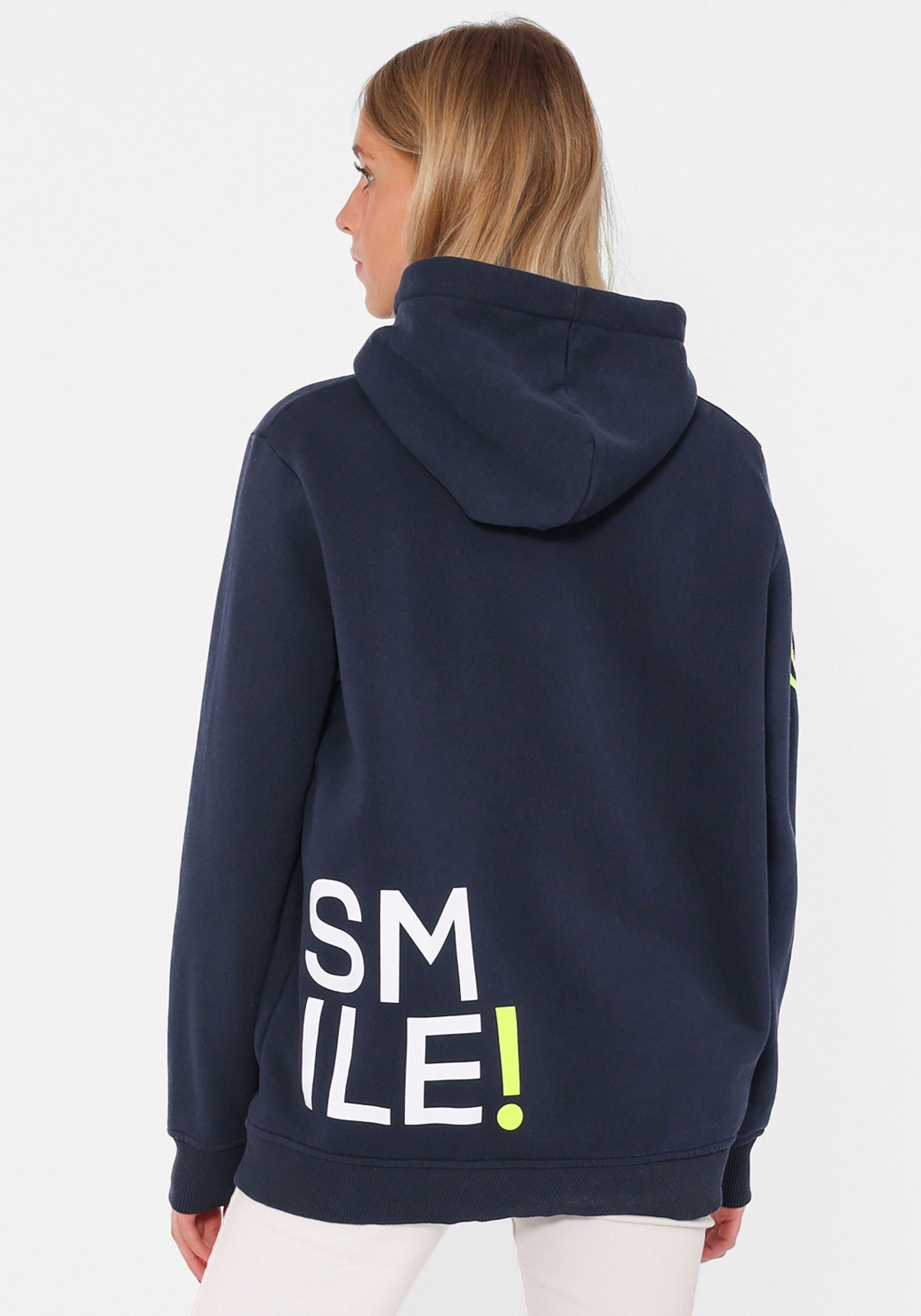 Zwillingsherz Hoodie Alissa met smile-print