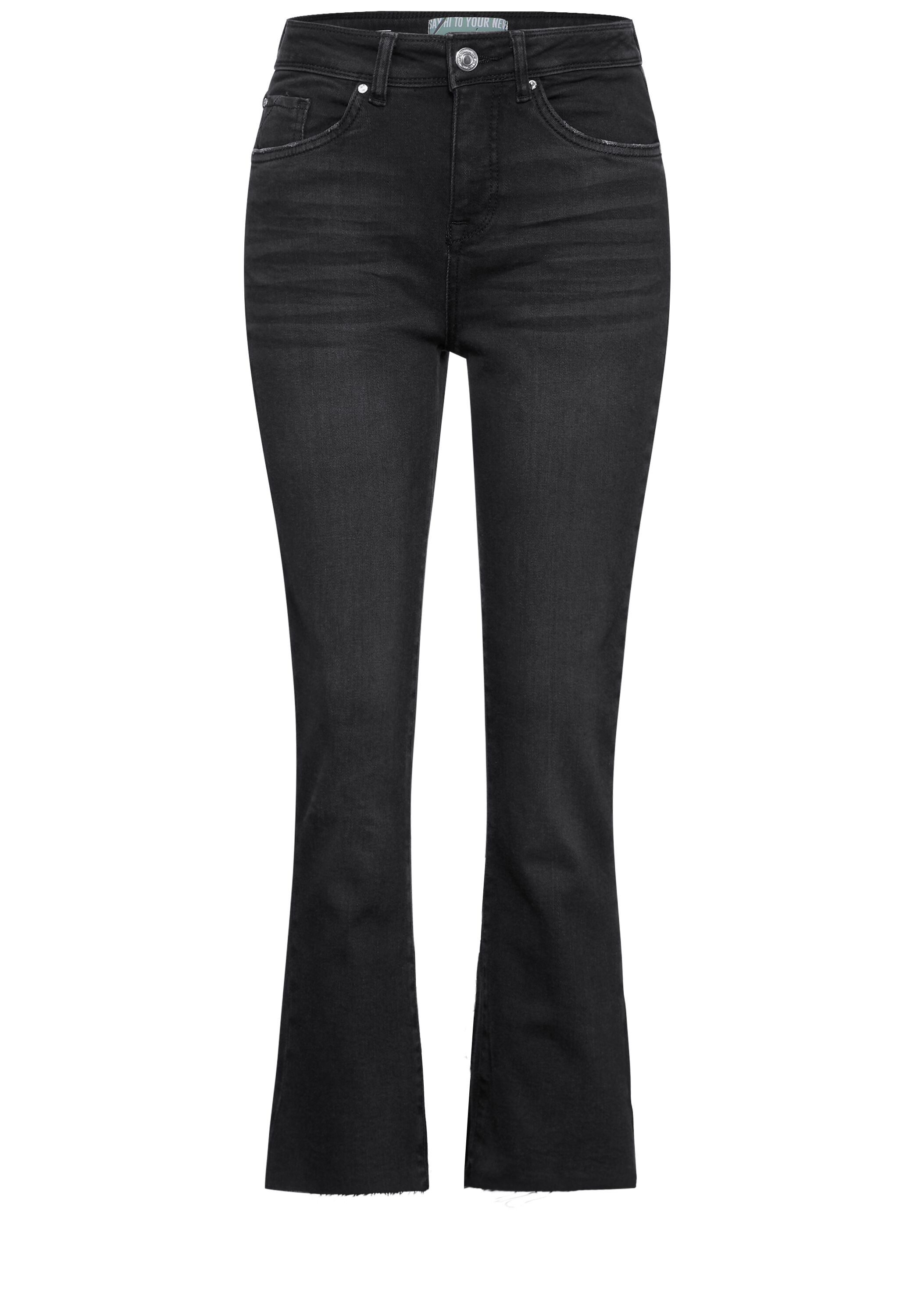 STREET ONE 5-pocket jeans Denim-Kick Flared slim fit met stretch