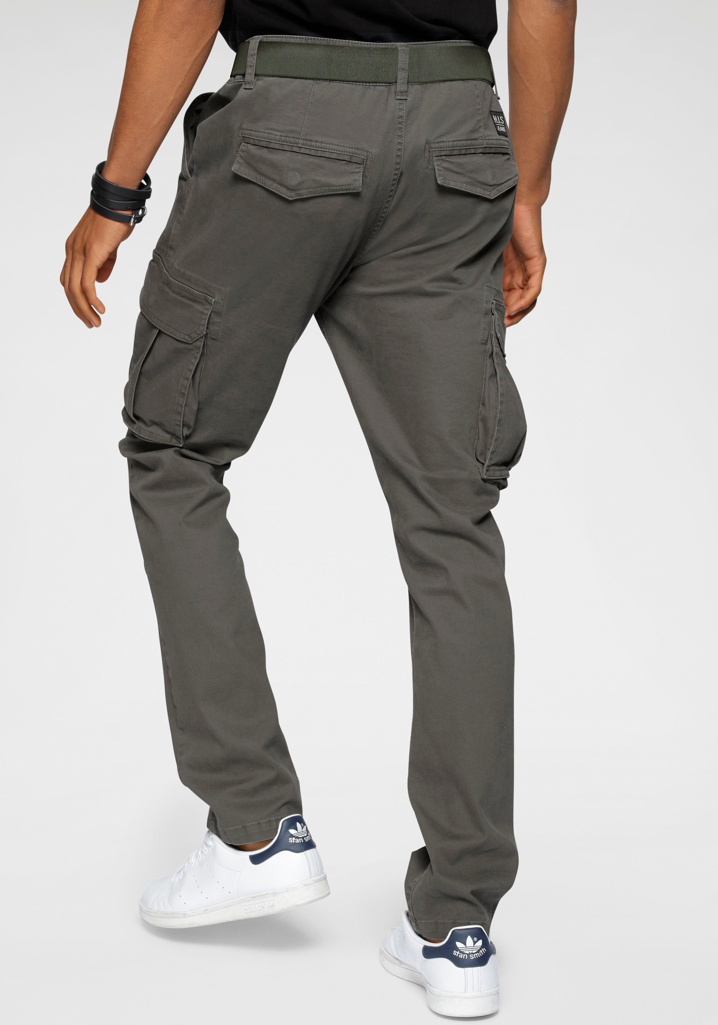 H.I.S Cargobroek (set, 2-delig, Met een afneembare riem)