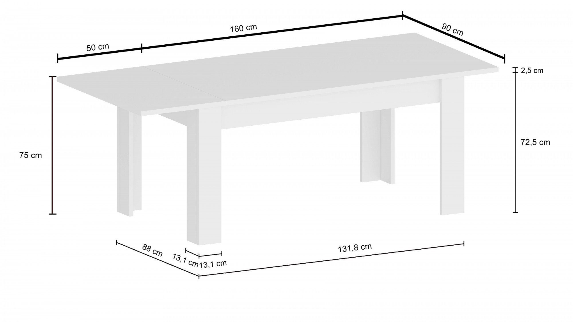 INOSIGN Eettafel JESI (1 stuk)