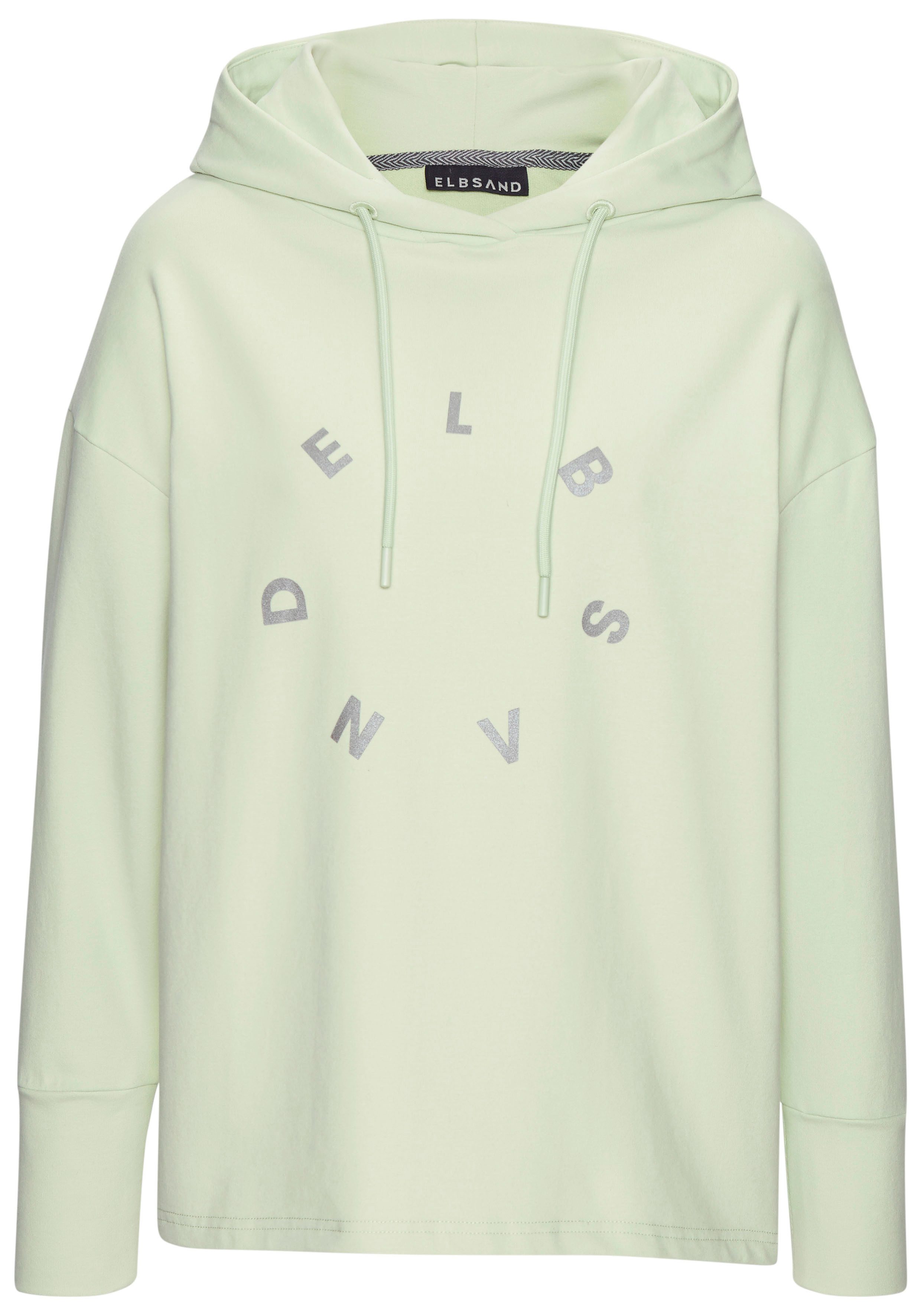 Elbsand Hoodie Darisa met logoprint voor, hoodie, sportief-casual