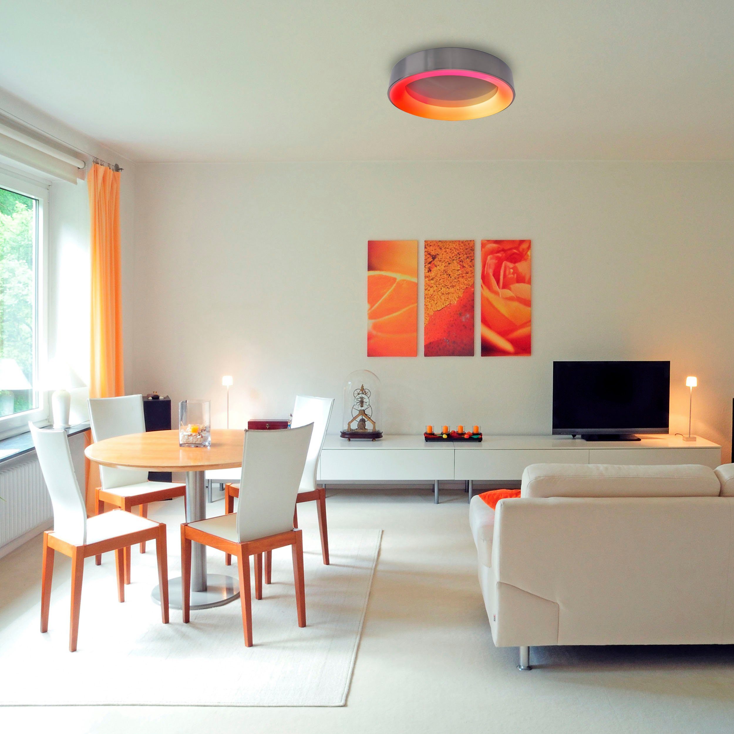 näve Led-plafondlamp Multo Nachtlicht-, geheugenfunctie, CCT, regenboogkleuren, afstandsbediening, dimbaar (1 stuk)