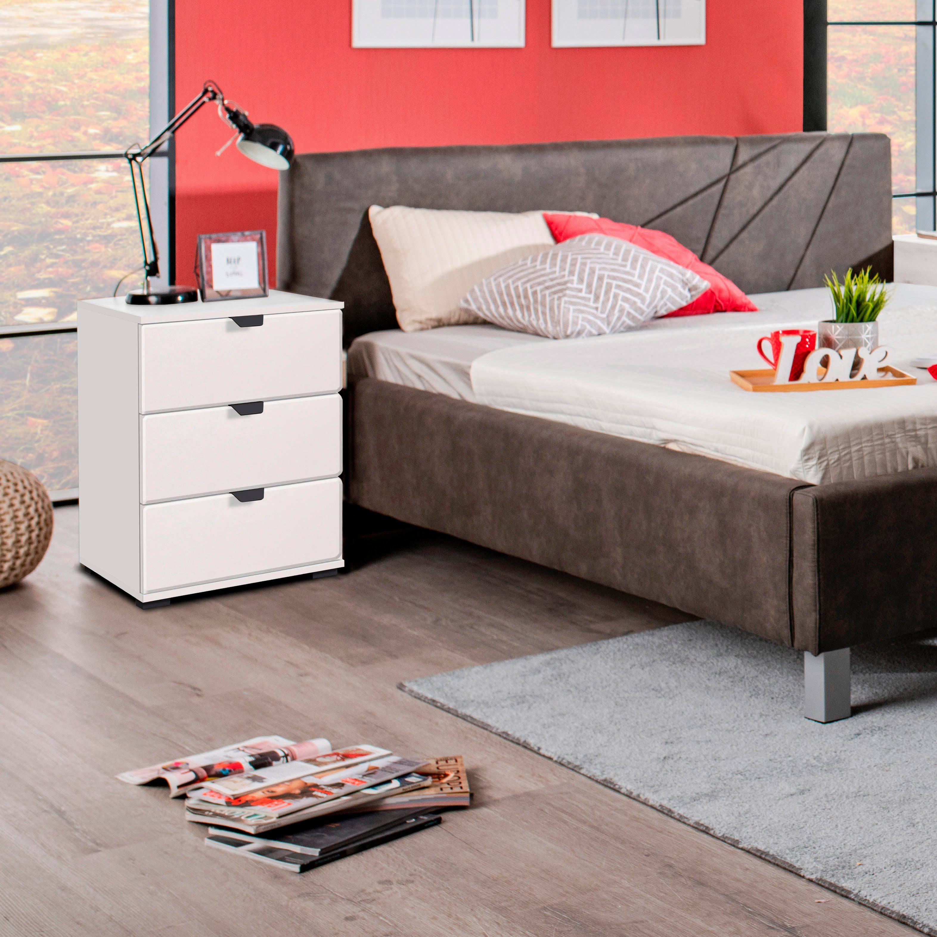INOSIGN Nachtkastje Duero met 3 laden, breedte 45 cm