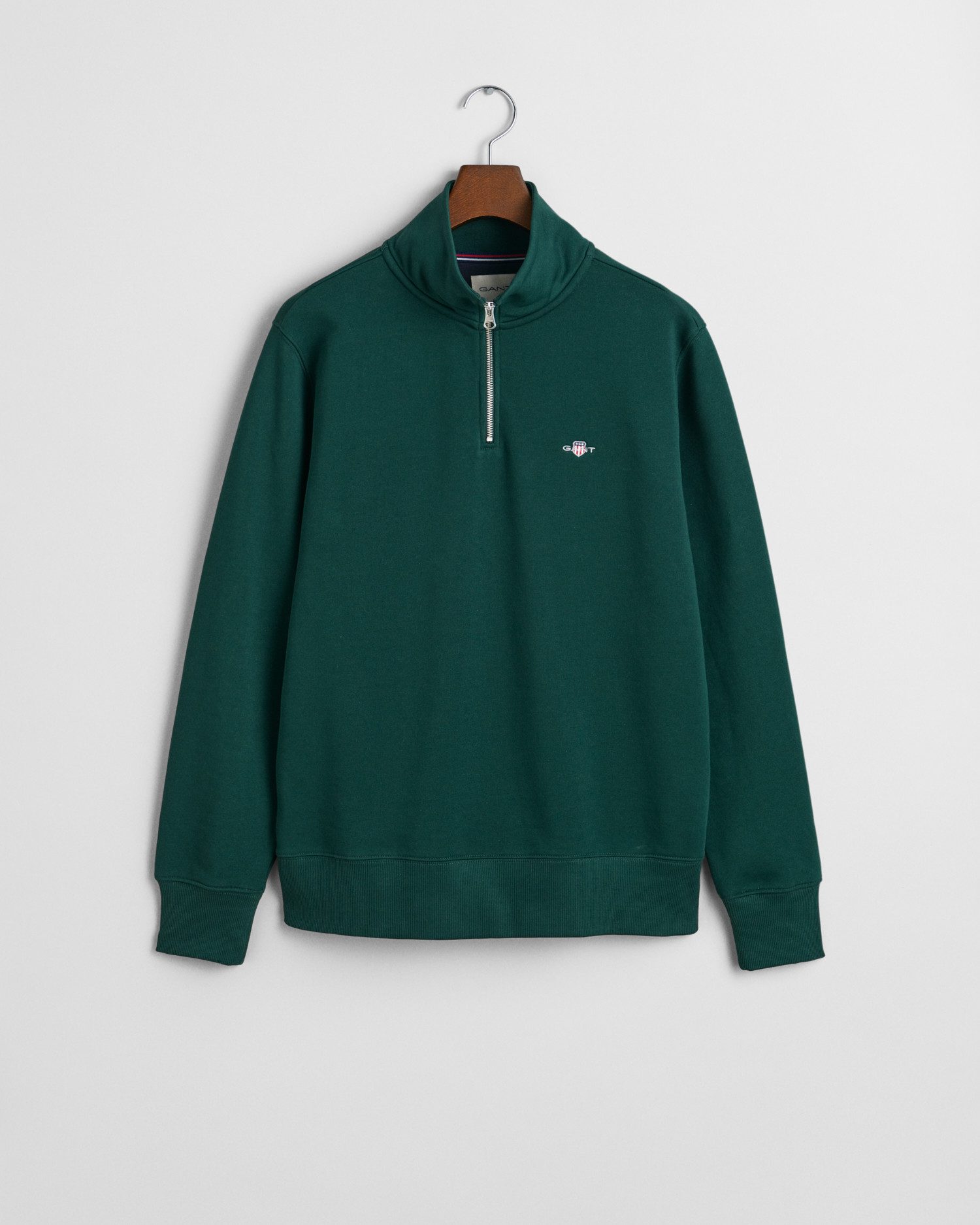 Gant Sweatshirt REG SHIELD HALF ZIP SWEAT met logoborduursel op borsthoogte