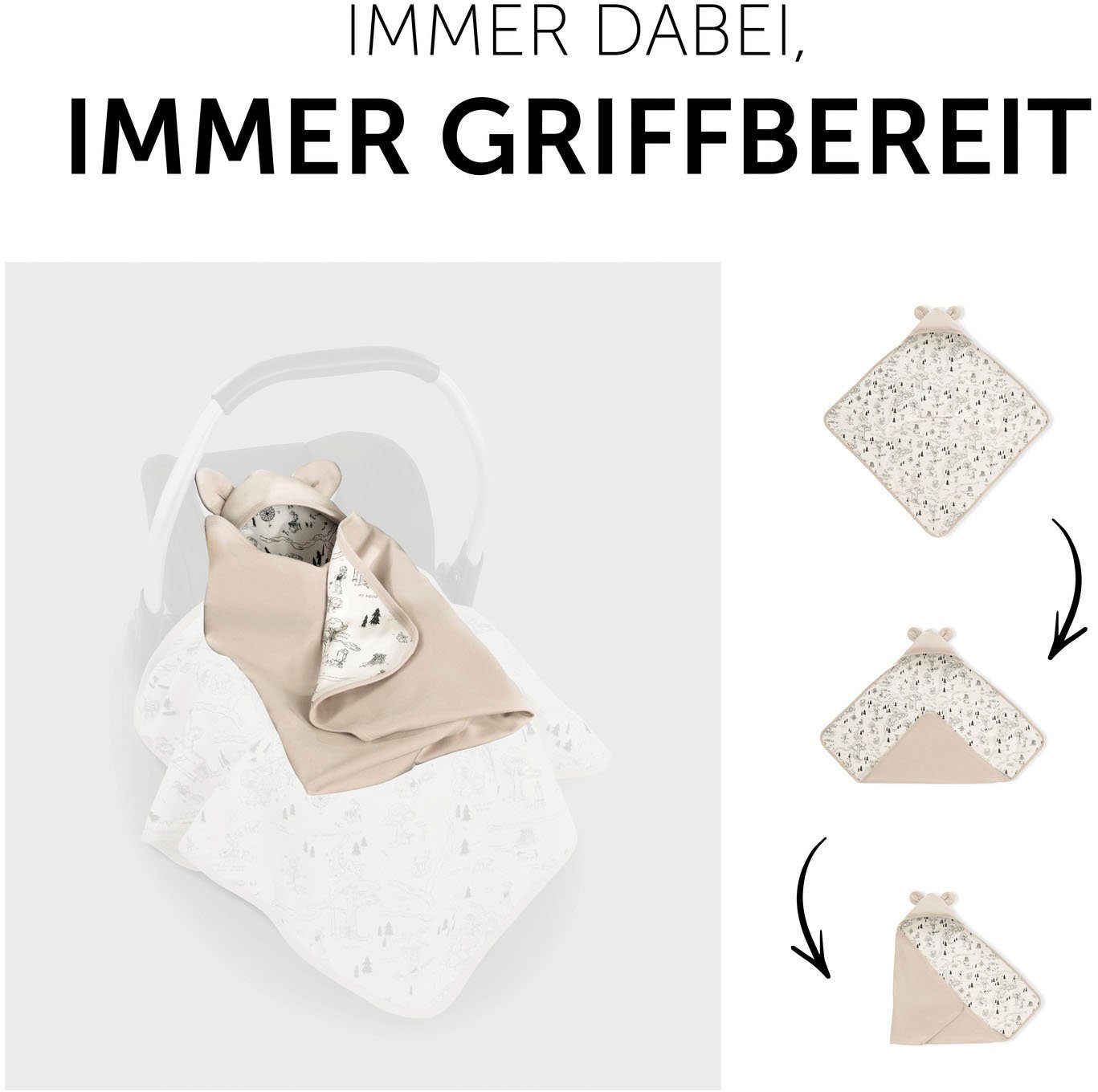 Hauck Babydeken Baby Inslapdeken, Snuggle N Dream Winnie the Pooh beige
