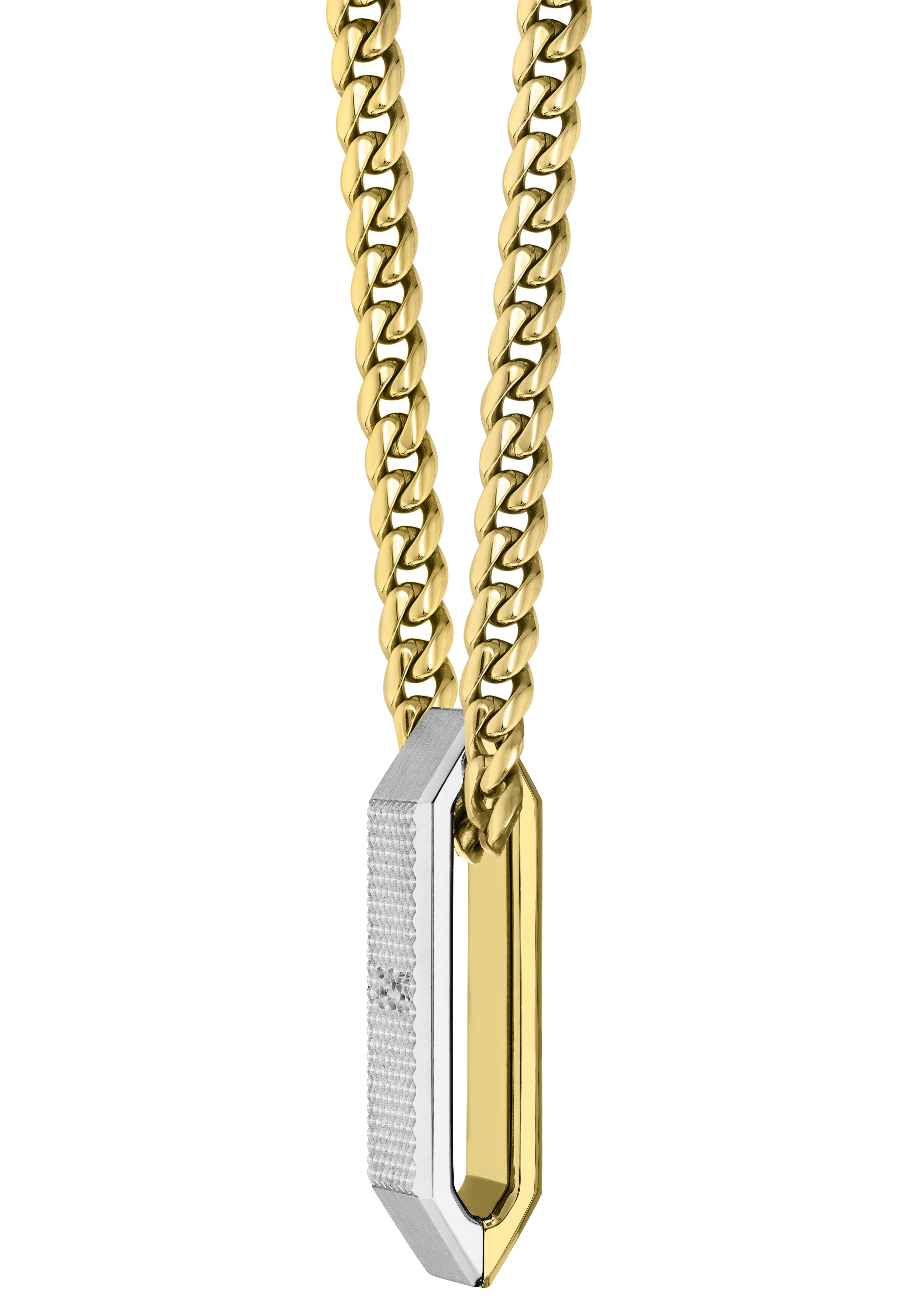 Boss Ketting met hanger Sieraad roestvrij staal halssieraad panzerketting CARTER