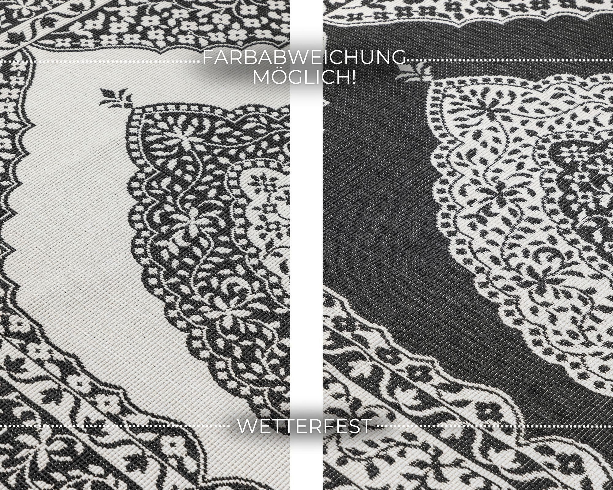 ELLE DECORATION Vloerkleed Meekly omkeerbaar tapijt Vlakweefsel, In-& Outdoor, Modern, tweezijdig, balkon, woonkamer