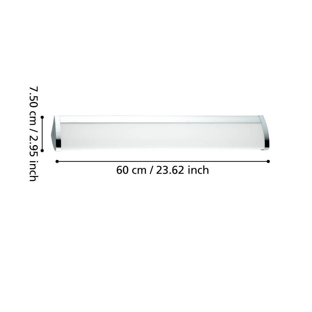 EGLO Led-wandlamp GITA 2 wandlamp, chroom, wit, IP44, spiegel lamp, badkamerlamp