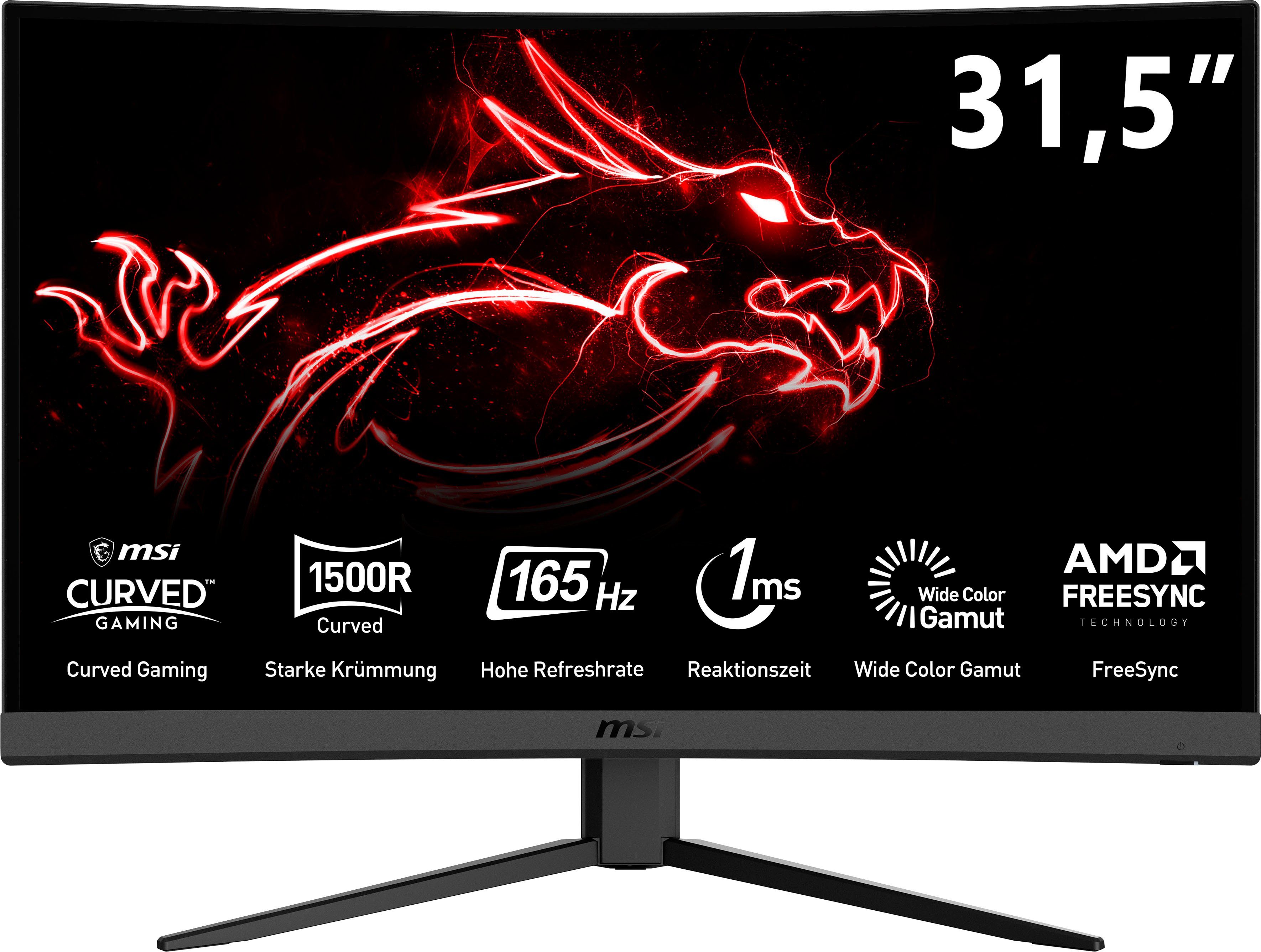 MSI Curved-gaming-ledscherm Optix G32C4, 80 cm / 31,5", Full HD