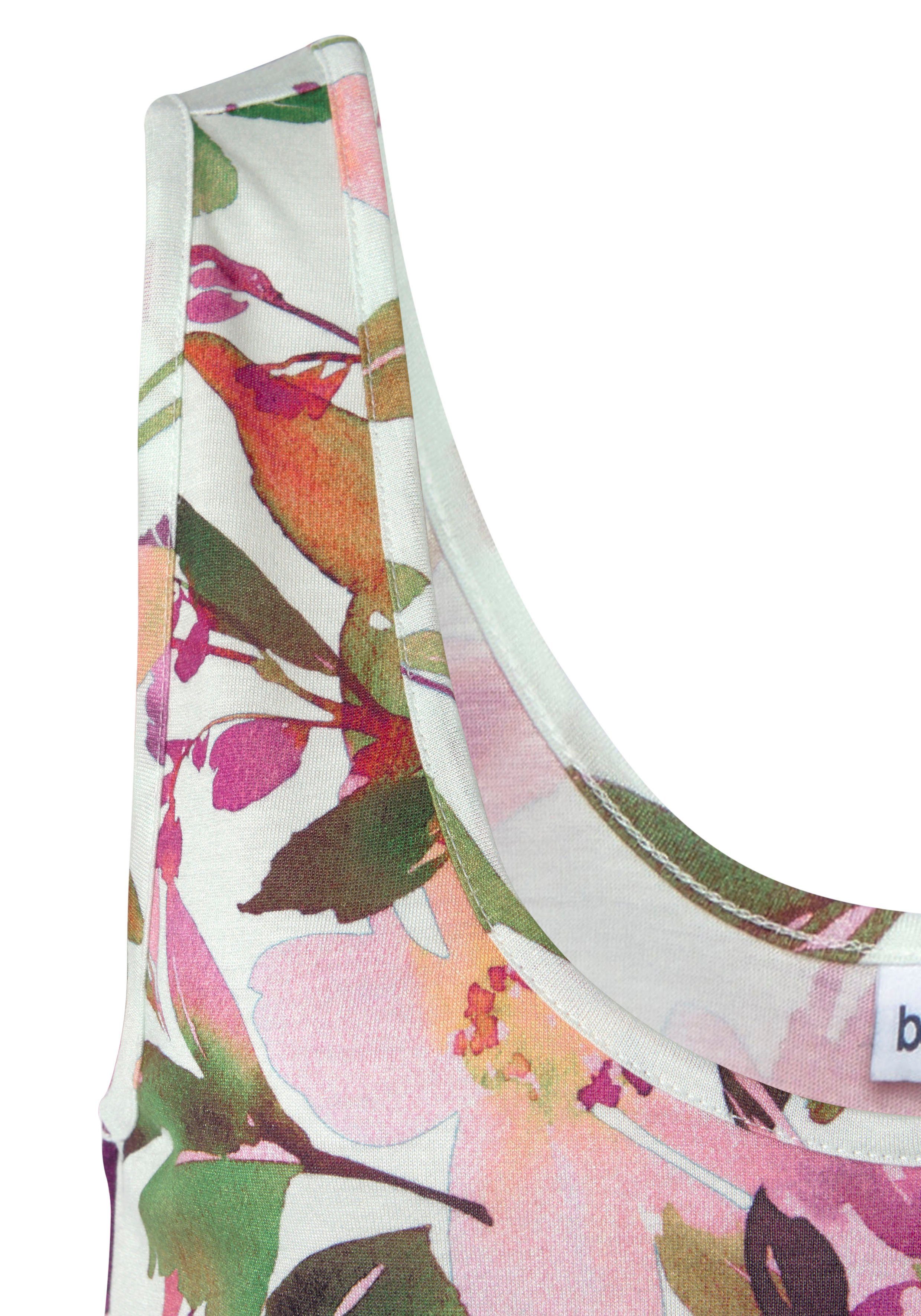 Beachtime Tanktop met bloemenprint, losse zomertops van jersey (Set van 2)