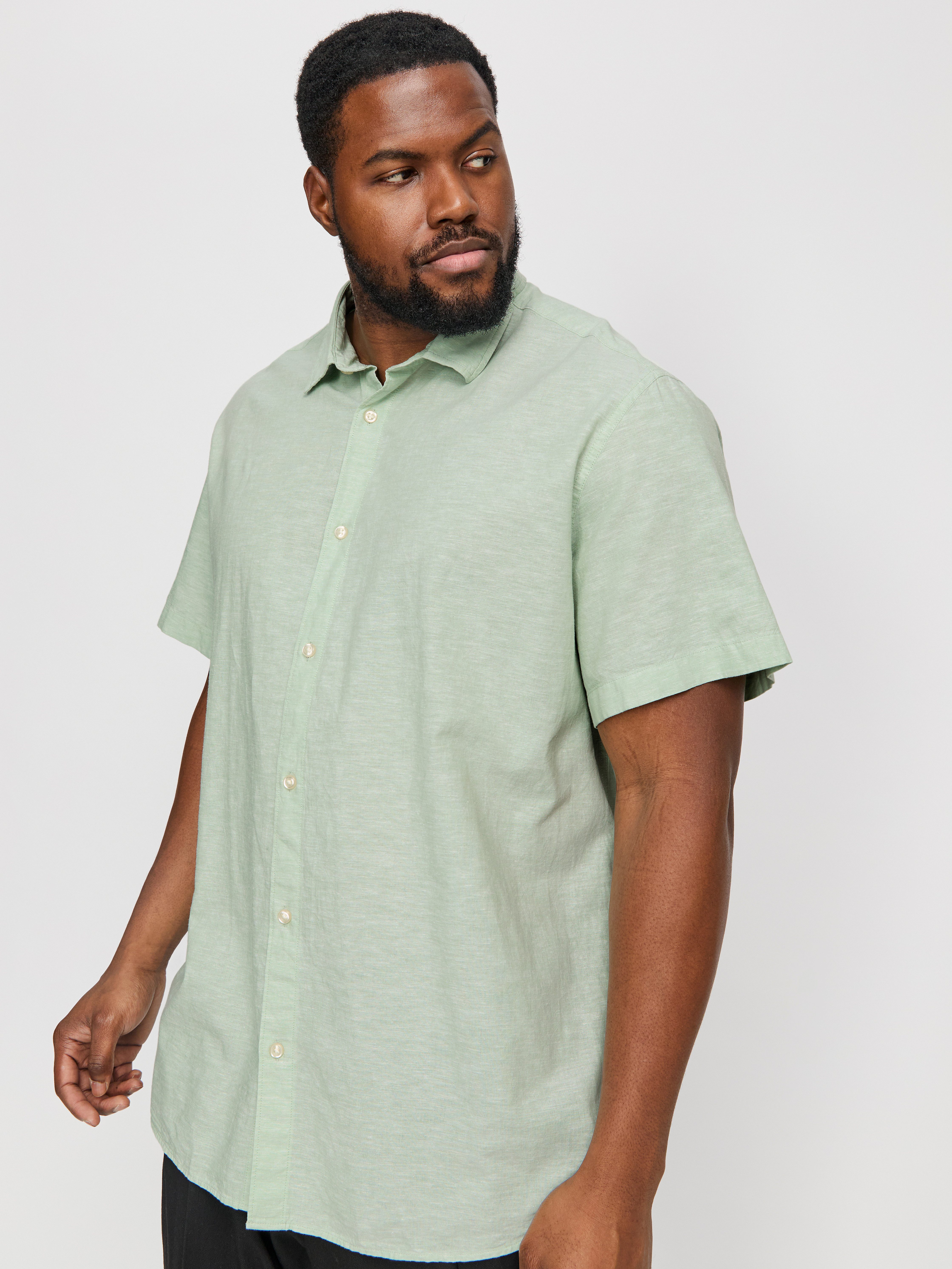 Jack & Jones PlusSize Overhemd met korte mouwen JJEBREEZE SHIRT SS SN PLS