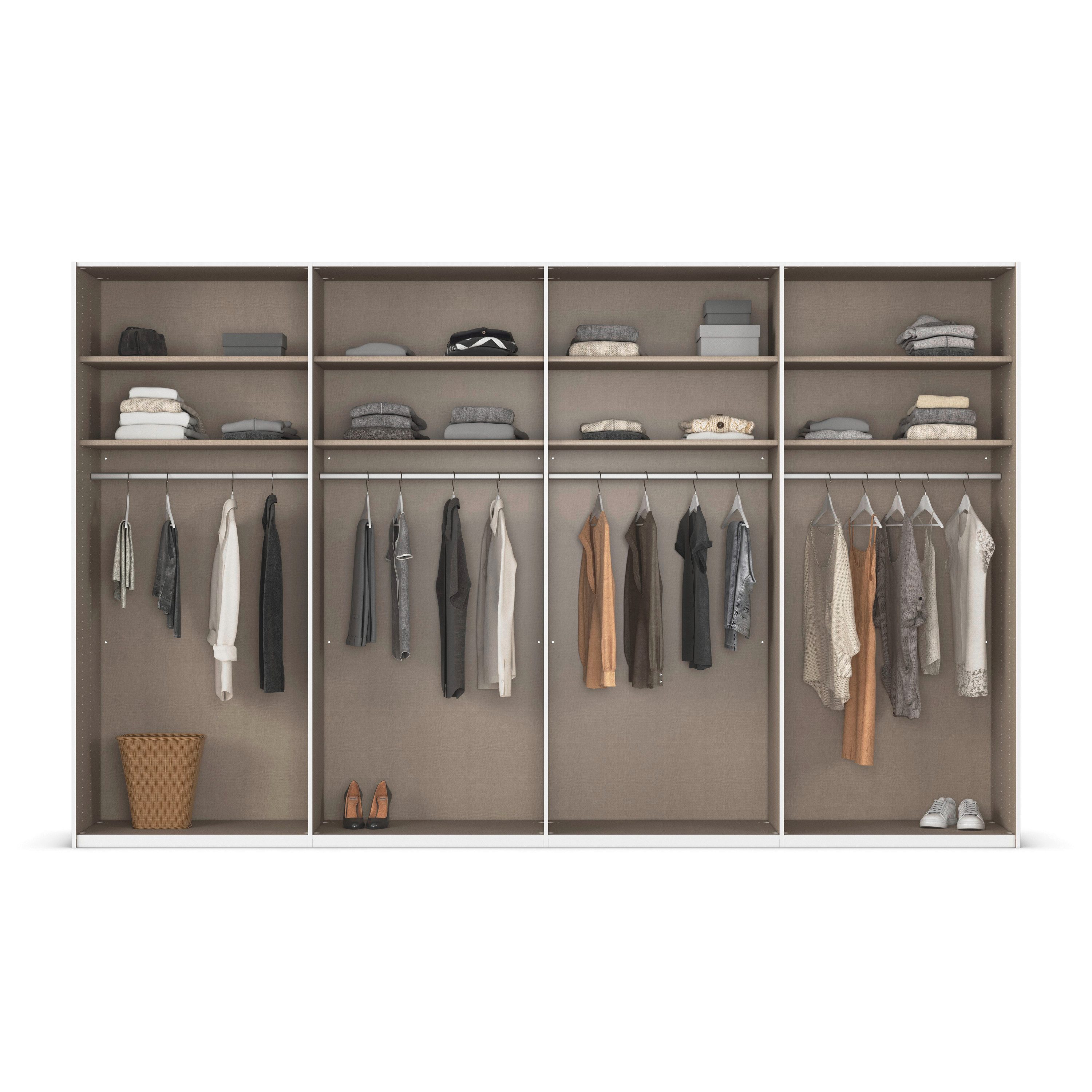 rauch Schuifdeurkast Kledingkast kast garderobe slaapkamerkast SCALE-TRIO edel drievoudig front, 2 sierlijsten in grepen kleur made in germany