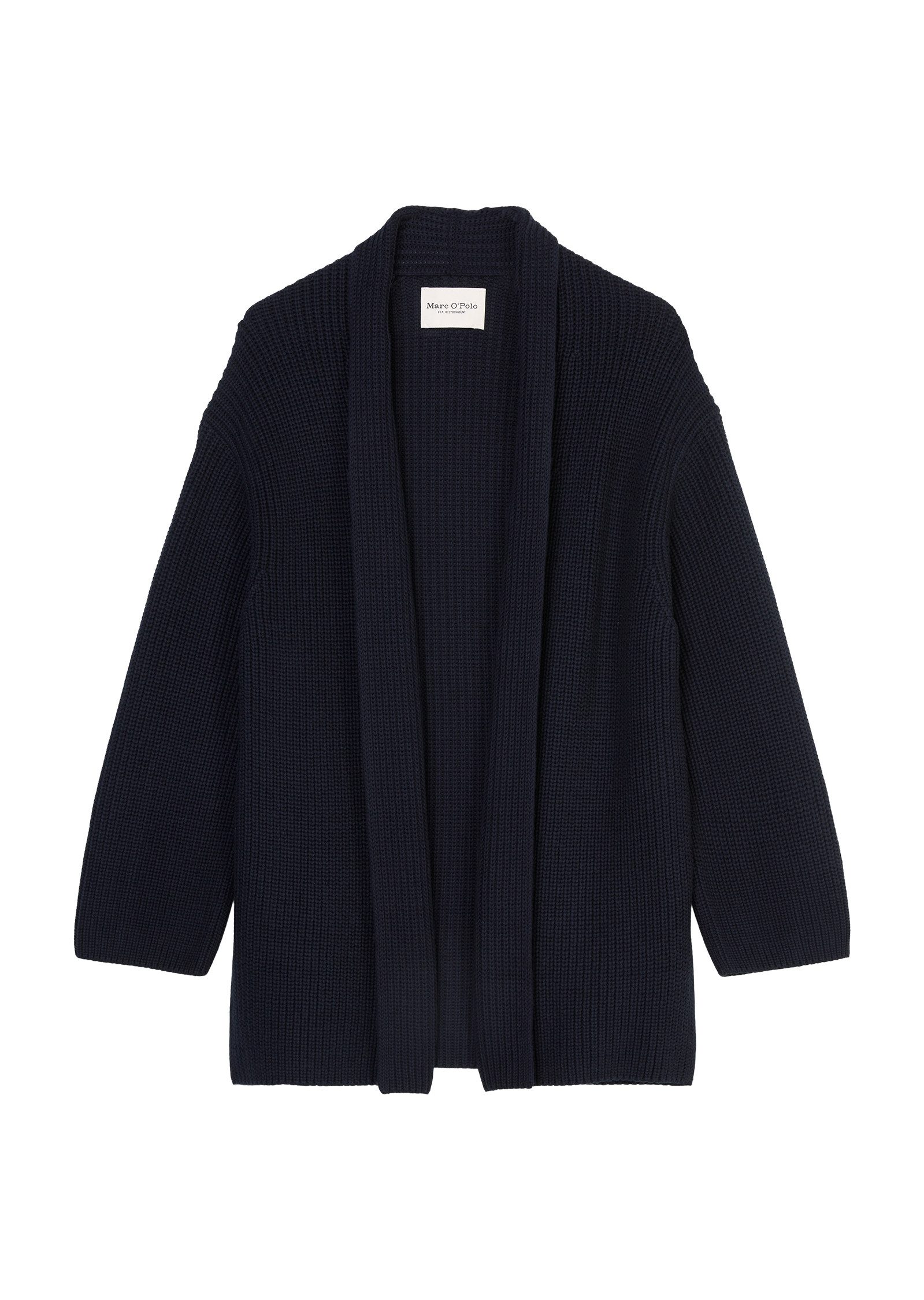 Marc O'Polo Cardigan zonder sluiting met subtiel verlengd achterpaneel