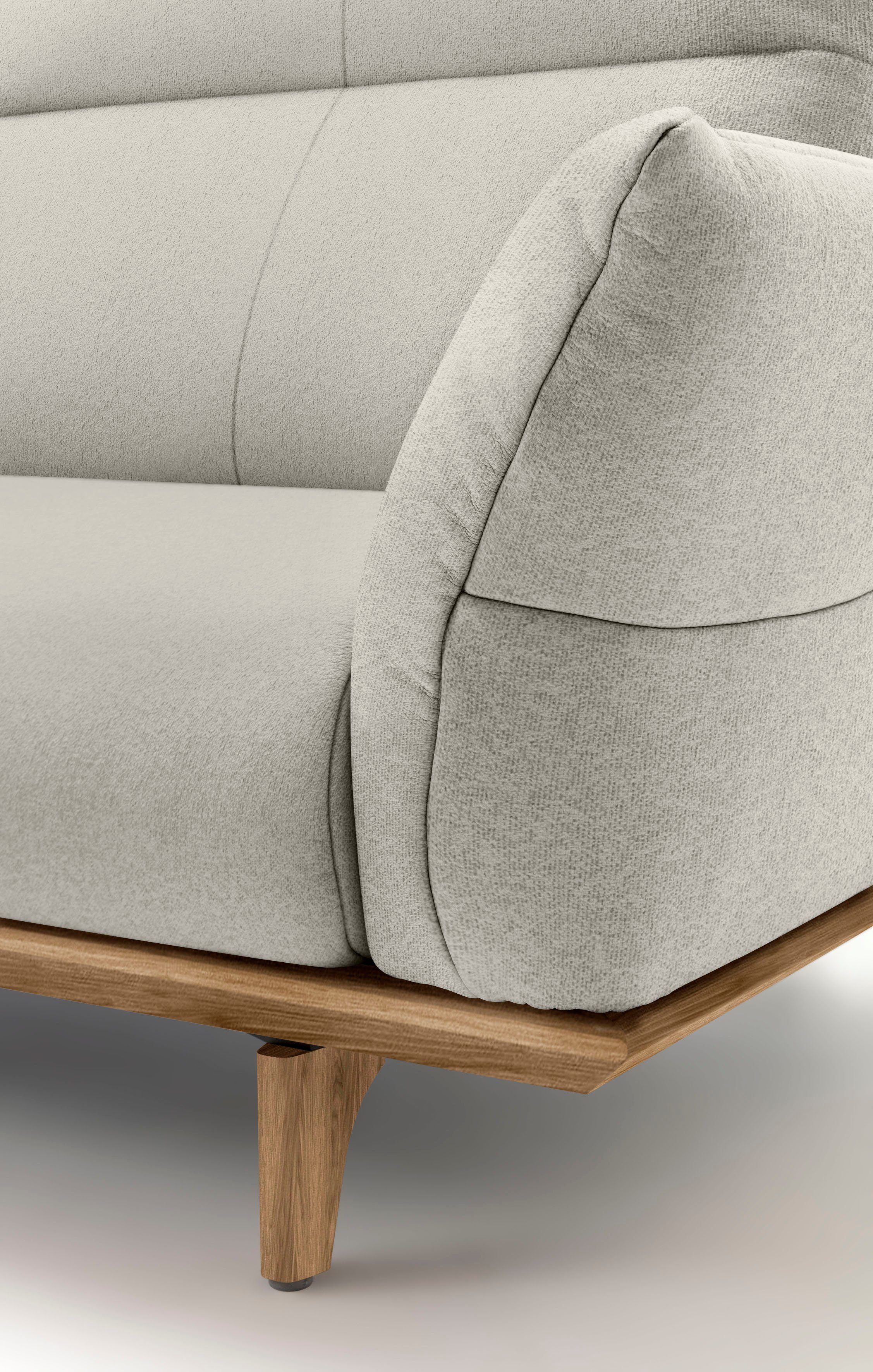 Creation BY ROLF BENZ 4-zitsbank Hs.460 Onderstel in walnotenhout, walnotenhouten poten, breedte 248 cm