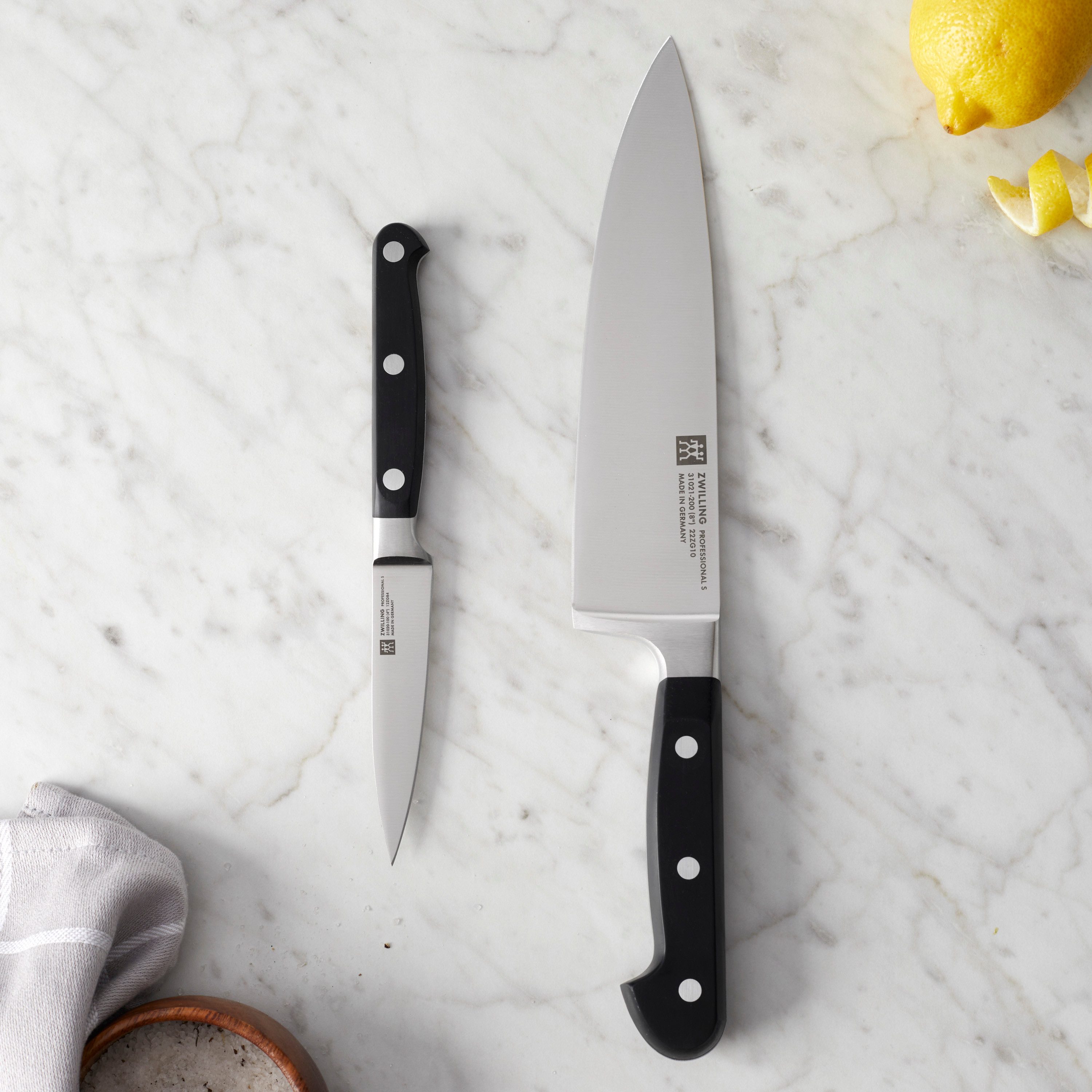 Zwilling Messenset PRO Edelstaal 18x10, uit één stuk gesmeed (set, 2-delig)