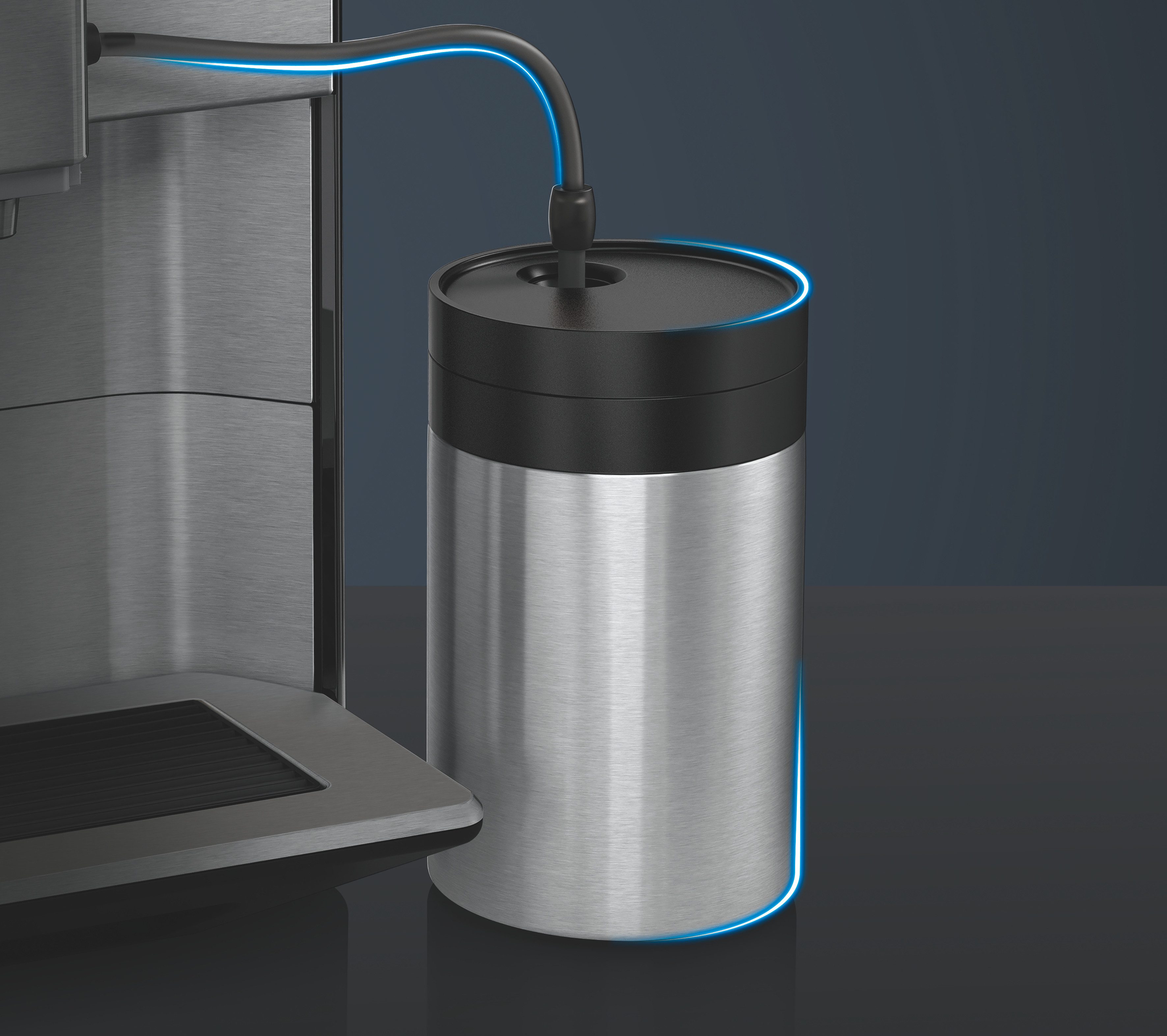 SIEMENS Geïsoleerde melkbeker TZ80009N, freshlock-deksel, 0,5 l, voor alle volautomatische koffiezetapparaten van de eq-serie