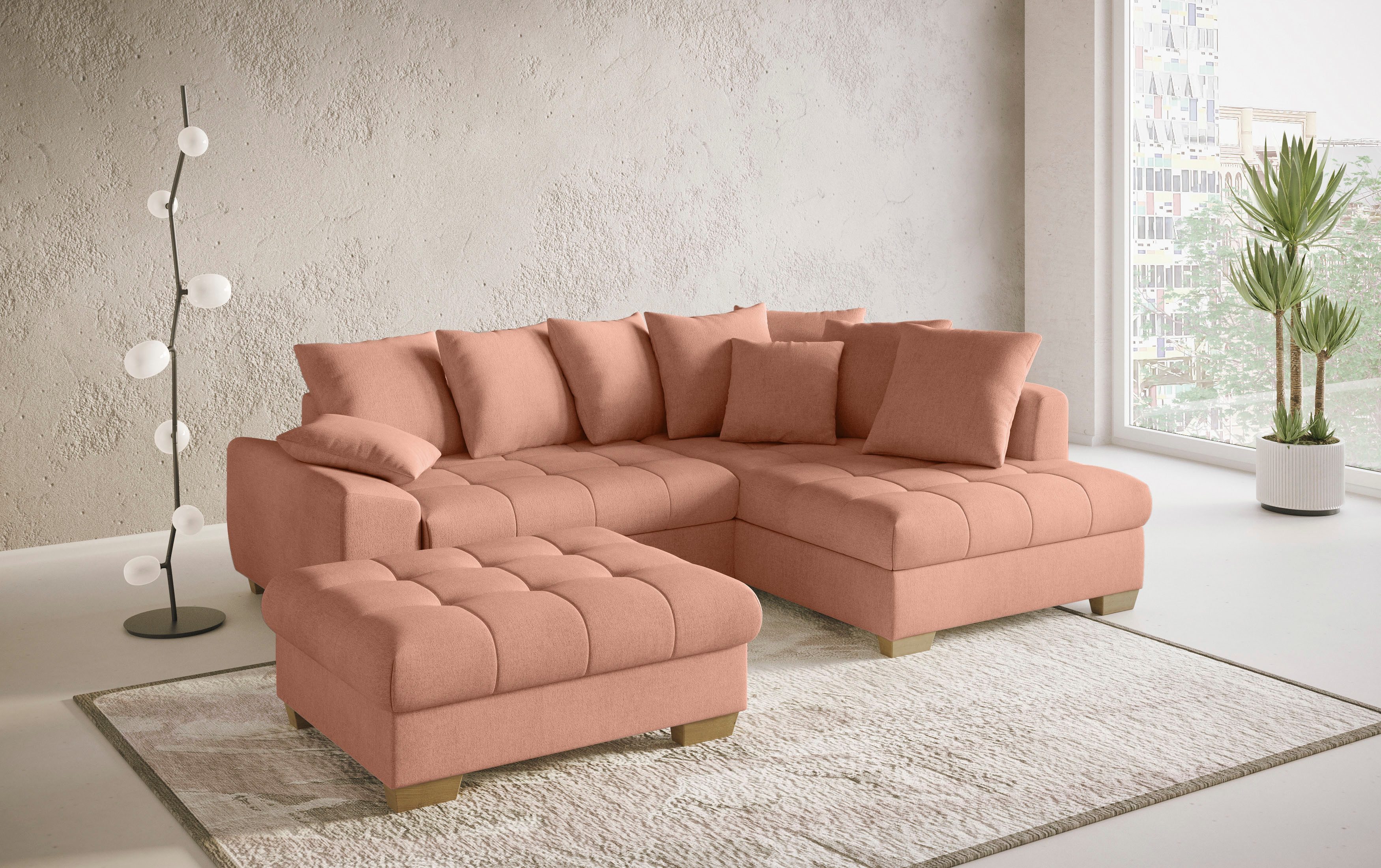 Mr. Couch Hocker Nikita II geschikt voor de set, optioneel met koudschuim bekleding